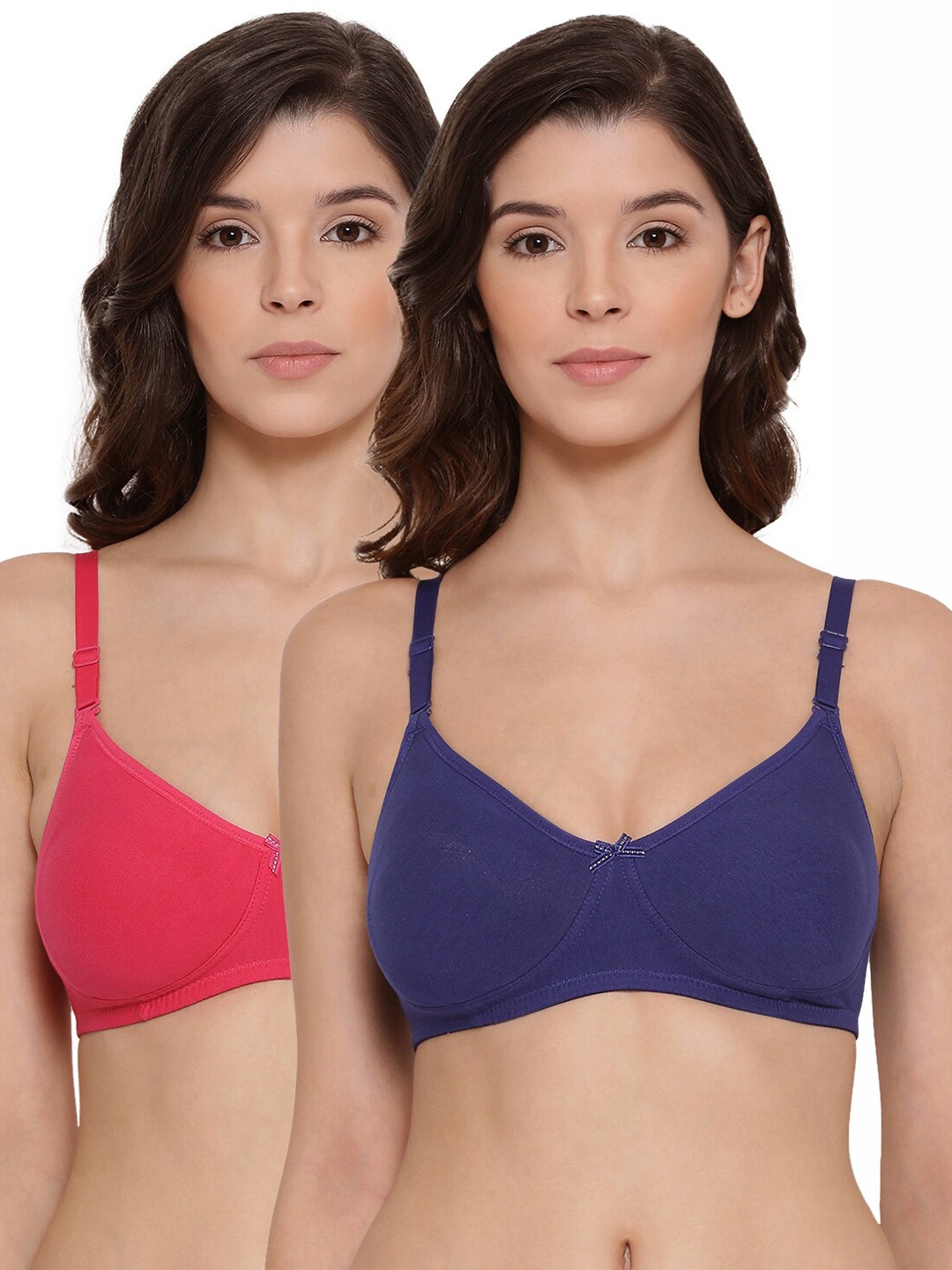

LYRA Purple & Red Pack of 2 Side Shaper Cotton Bra