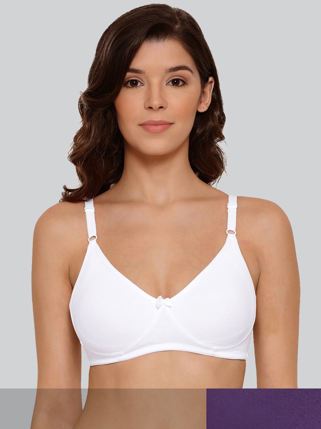 

LYRA Pack Of 2 Combed Cotton Seamless Moulded Encircled Bra, Purple