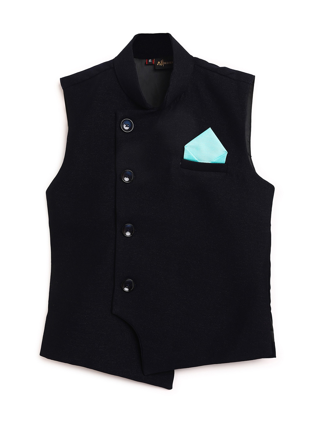 

Aj DEZInES Boys Blue Woven Waistcoat