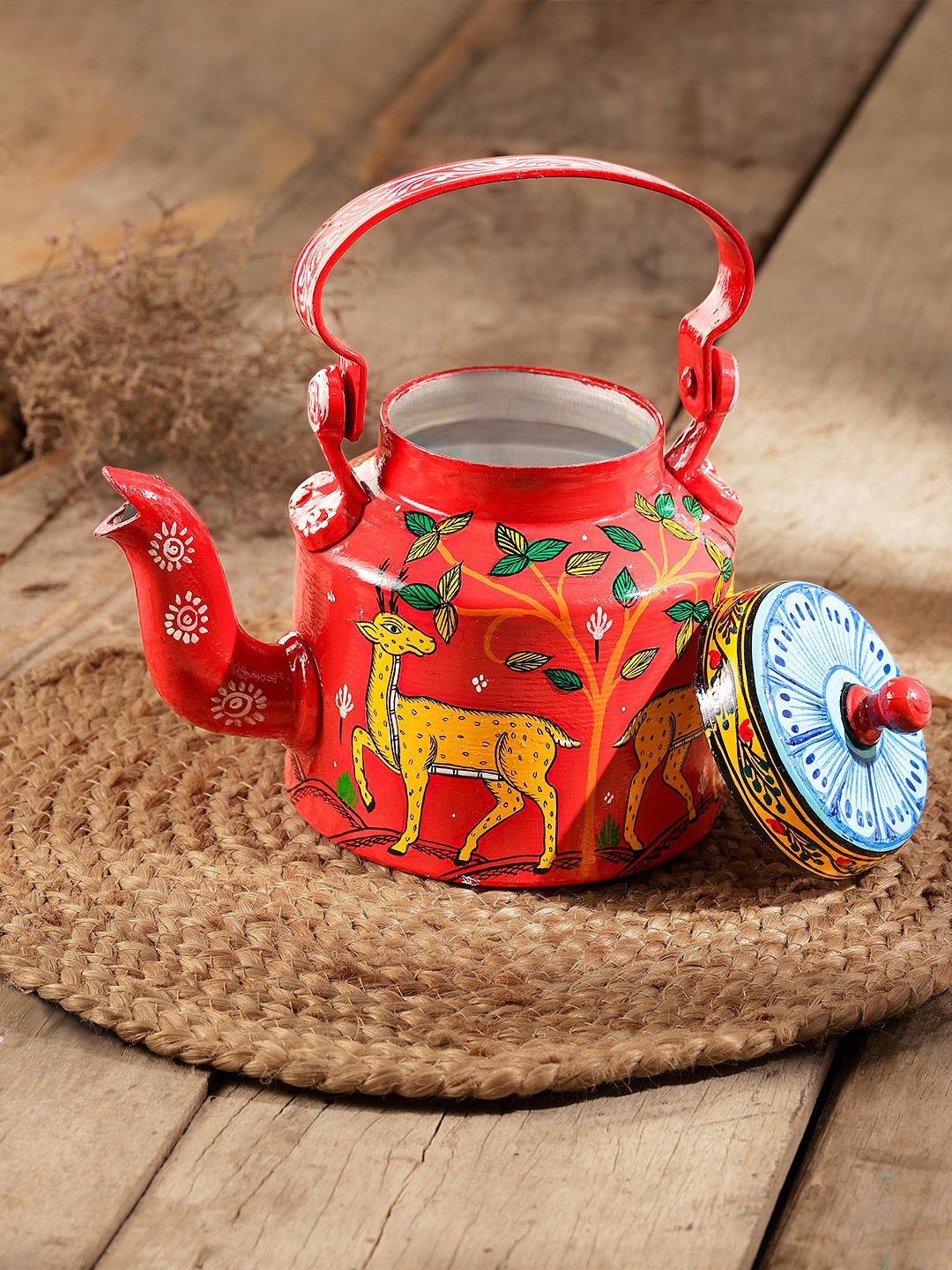 

Taavi Animal Print Home Kettle Gift Set, Red