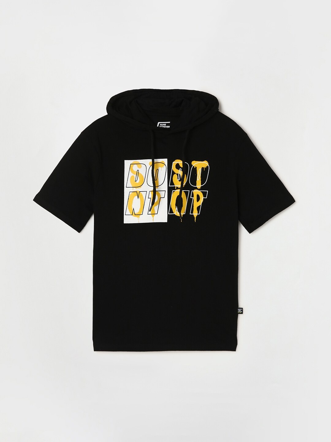 

Fame Forever by Lifestyle Boys Black Printed Cotton T-shirt