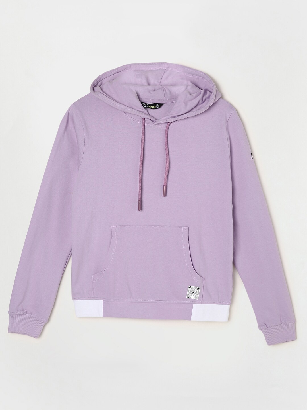 

Fame Forever by Lifestyle Girls Brown Cotton Hooded T-shirt, Lavender