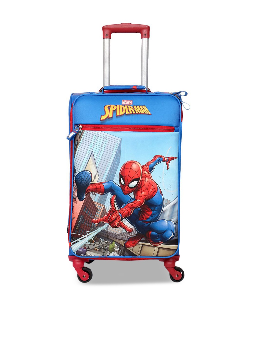 

NOVEX Kids Blue & Red Printed Hard Case Cabin Luggage Trolley Bag