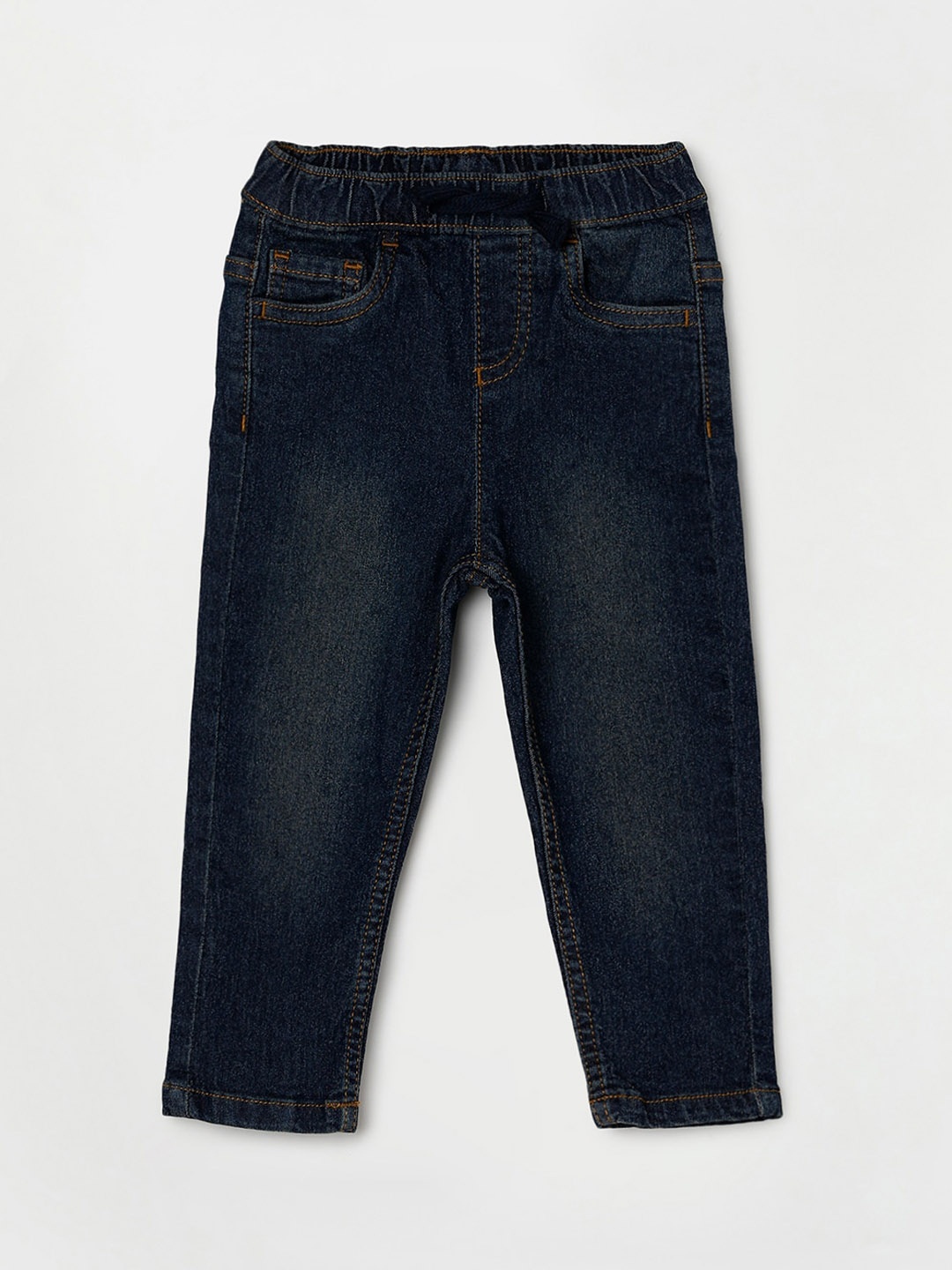 

Juniors by Lifestyle Boys Navy Blue Slim Fit Light Fade Cotton Jeans