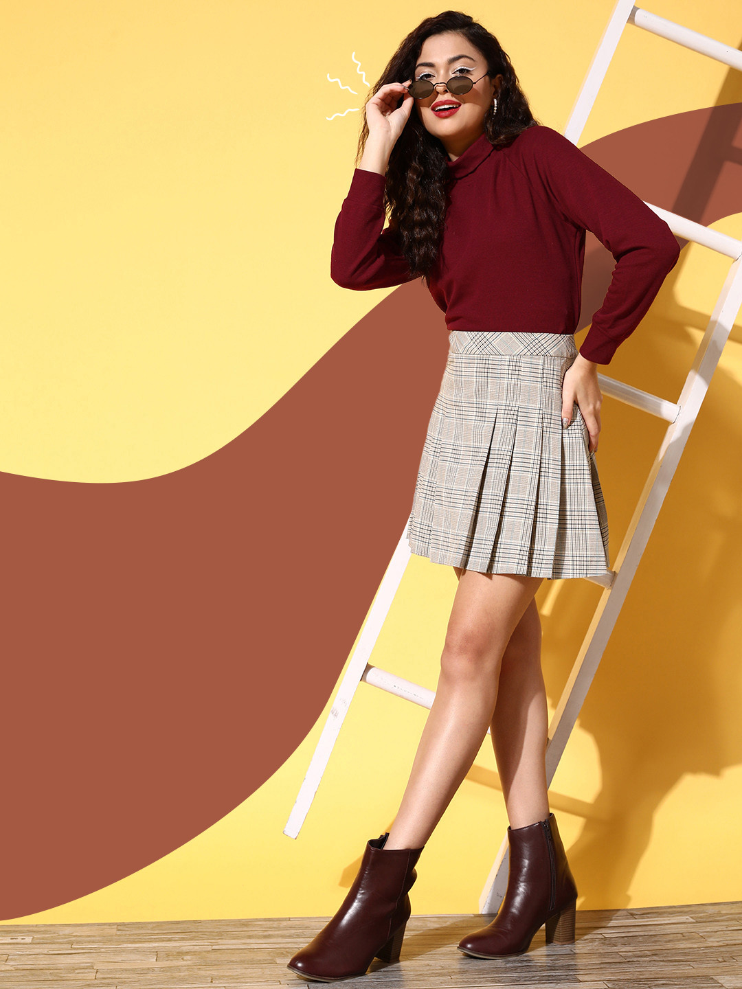 

SASSAFRAS Women Maroon Solid Long Sleeves Top