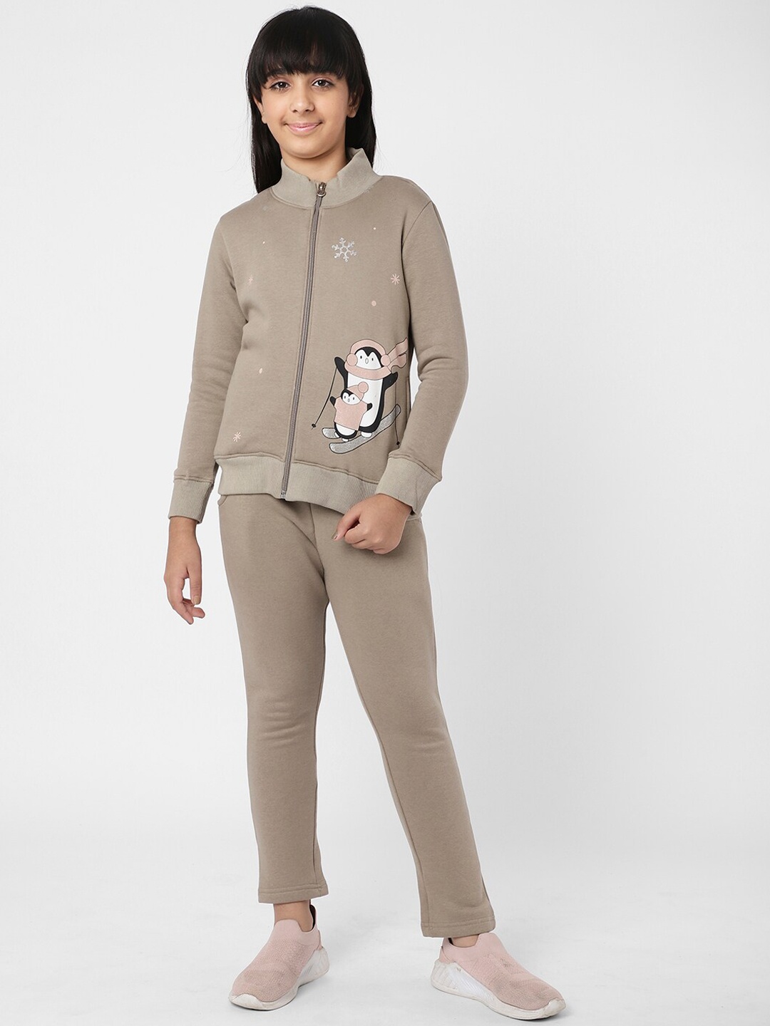 

Sweet Dreams Girls Beige Solid Tracksuit