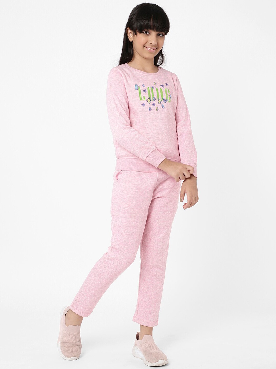 

Sweet Dreams Girls Pink Printed Tracksuits