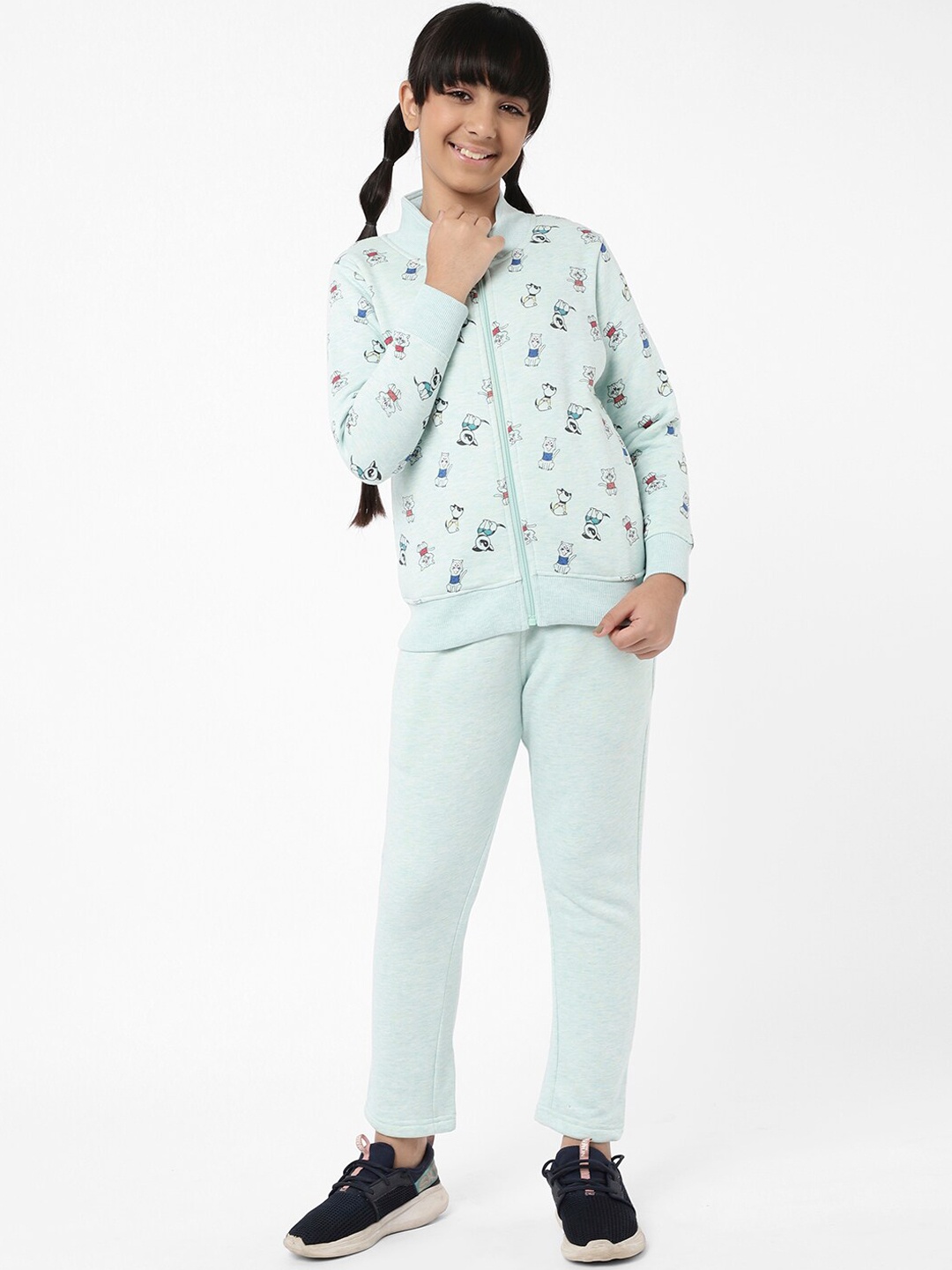 

Sweet Dreams Girls Green Printed Tracksuits