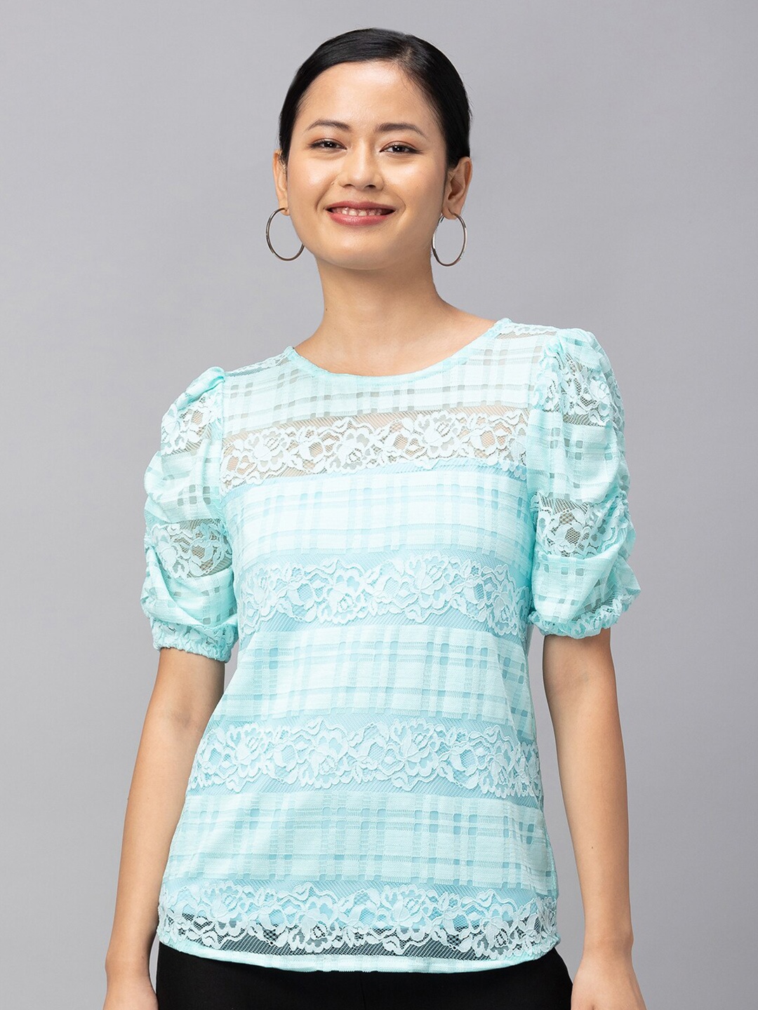 

Globus Blue Lace Top