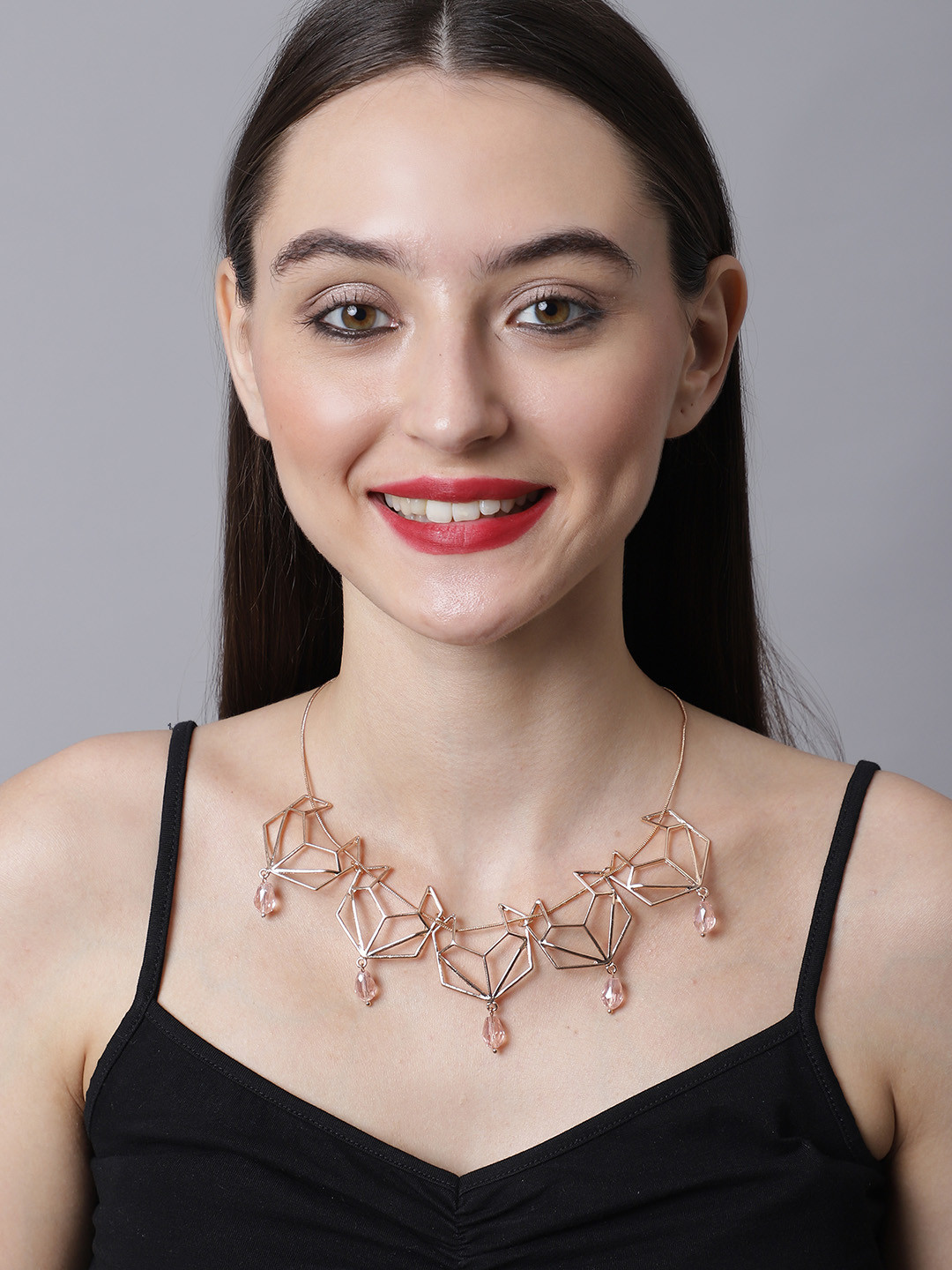 

Madame Gold & Pink Rose Gold-Plated Necklace