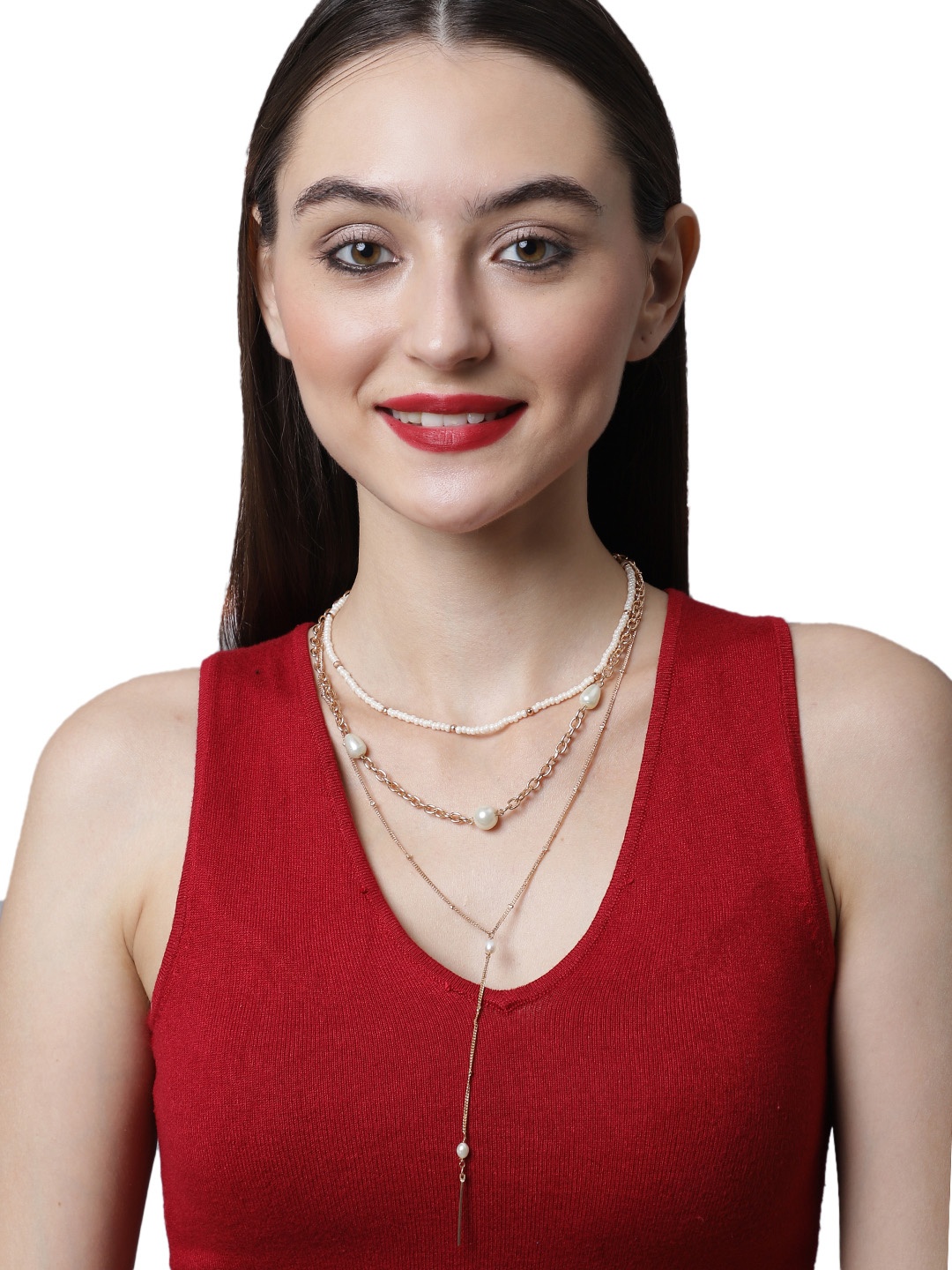 

Madame Gold & White Gold-Plated Layered Necklace