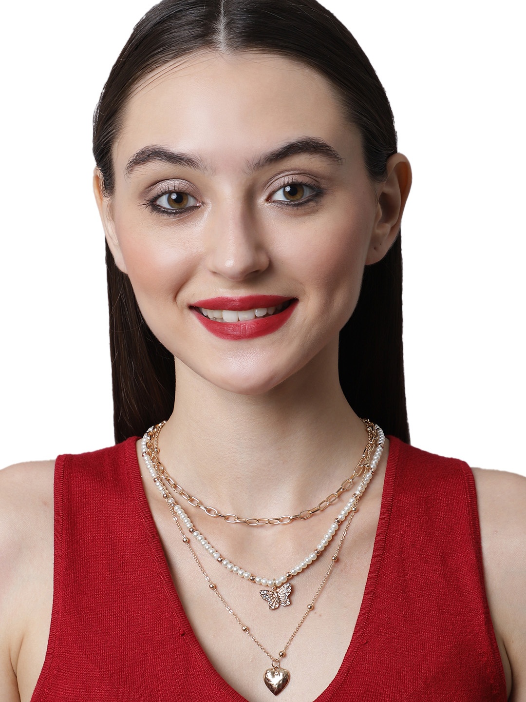 

Madame Gold & White Gold-Plated Layered Necklace
