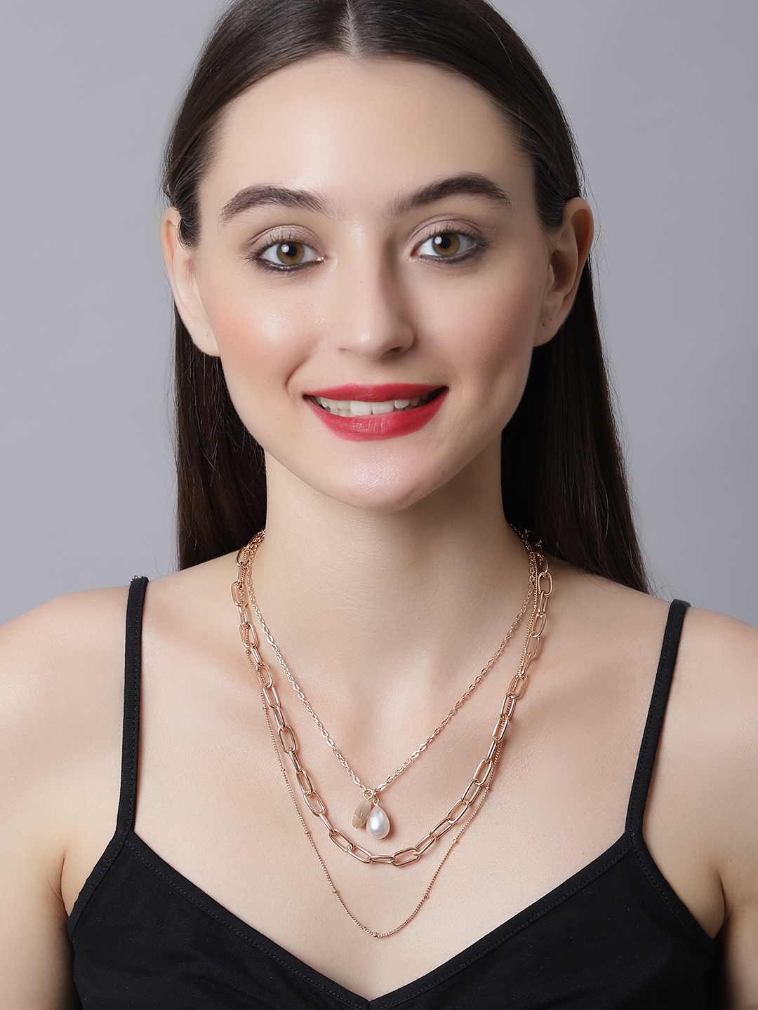 

Madame Gold & White Gold-Plated Layered Necklace