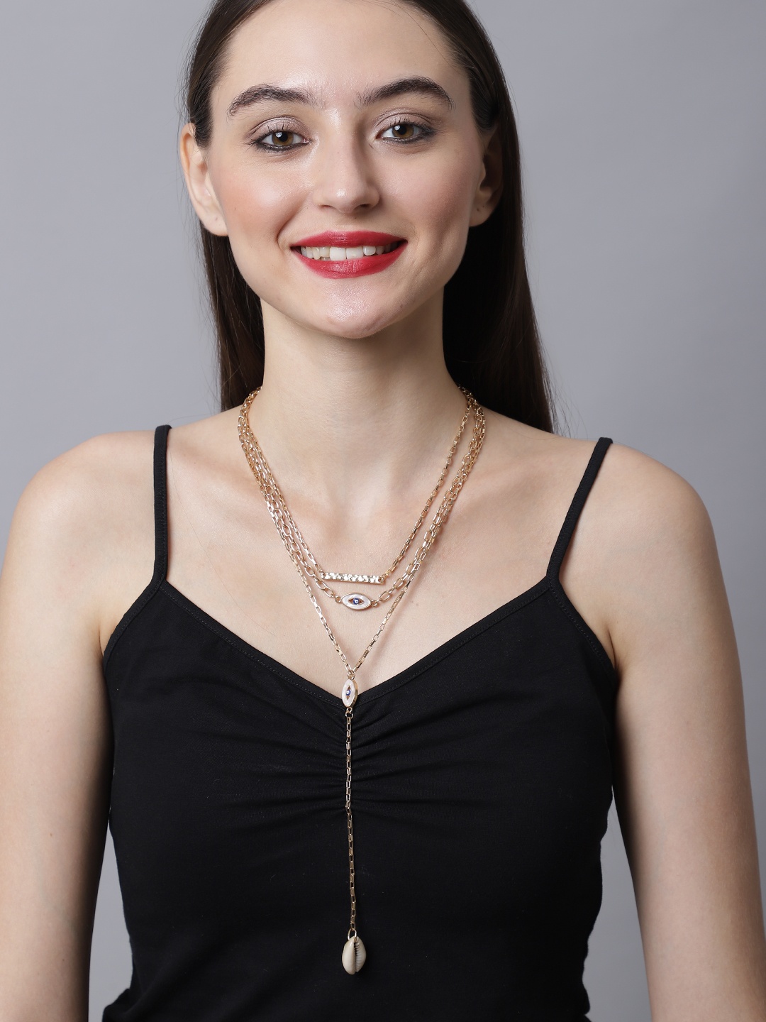 

Madame Gold & White Gold-Plated Layered Necklace