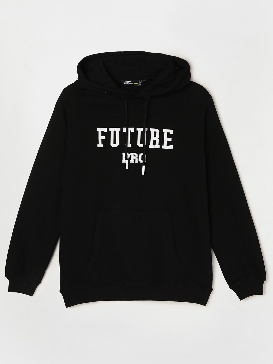 

Fame Forever by Lifestyle Boys Black Printed Pure Cotton Hooded Sweatshirt