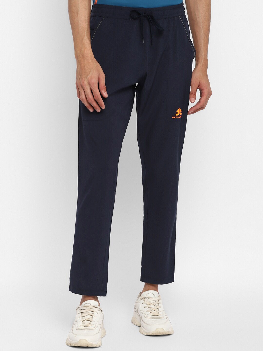 

OFF LIMITS Men Navy Blue Solid Track Pants