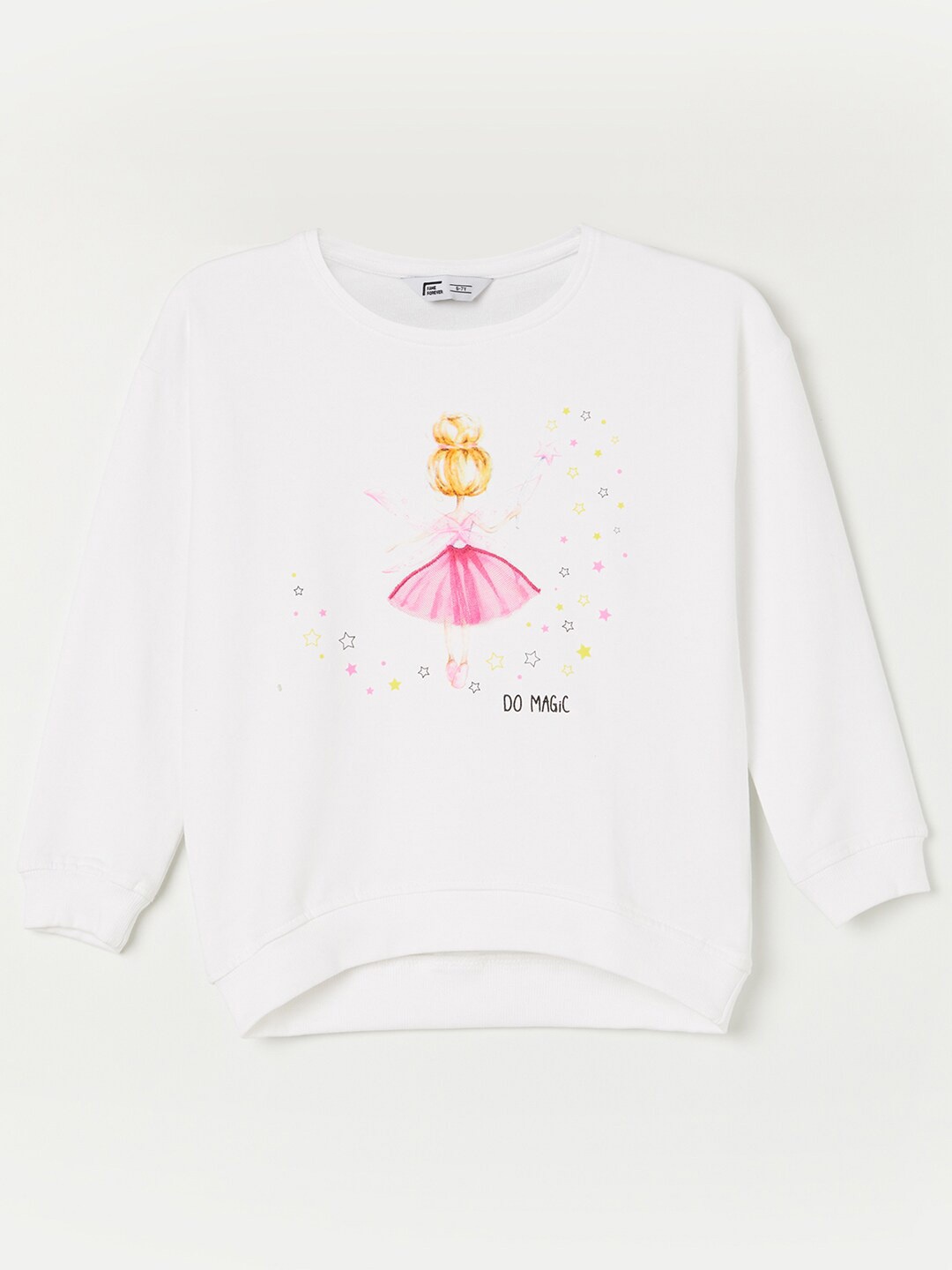 

Fame Forever by Lifestyle Girls White Printed Pure Cotton Sweatshirt