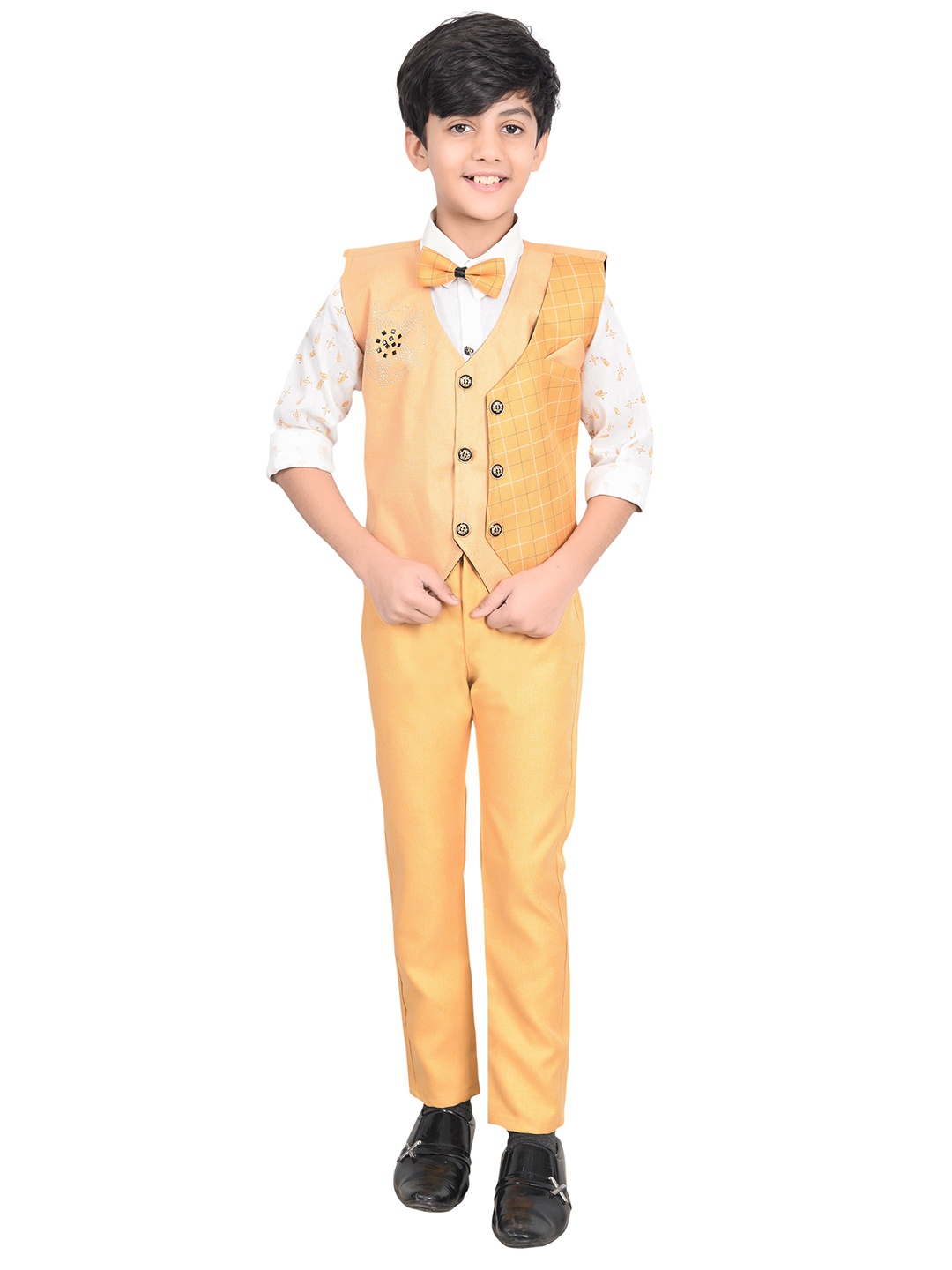 

ahhaaaa Boys 3-Piece Suit, Mustard