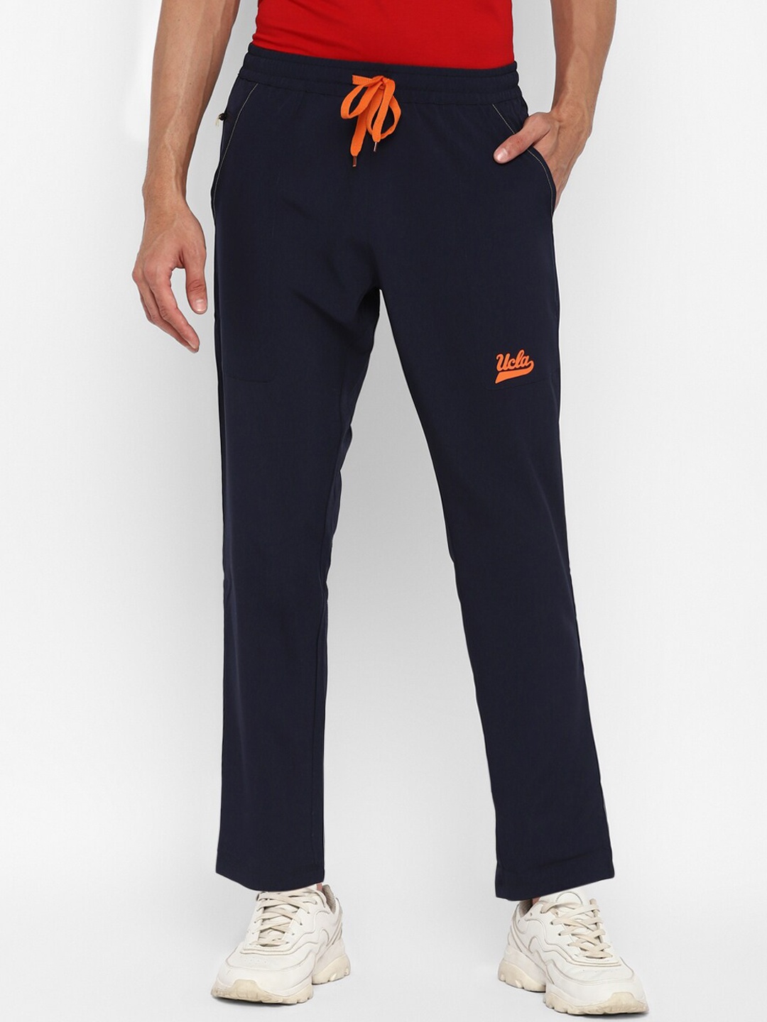 

UCLA Men Navy Blue Solid Track Pants