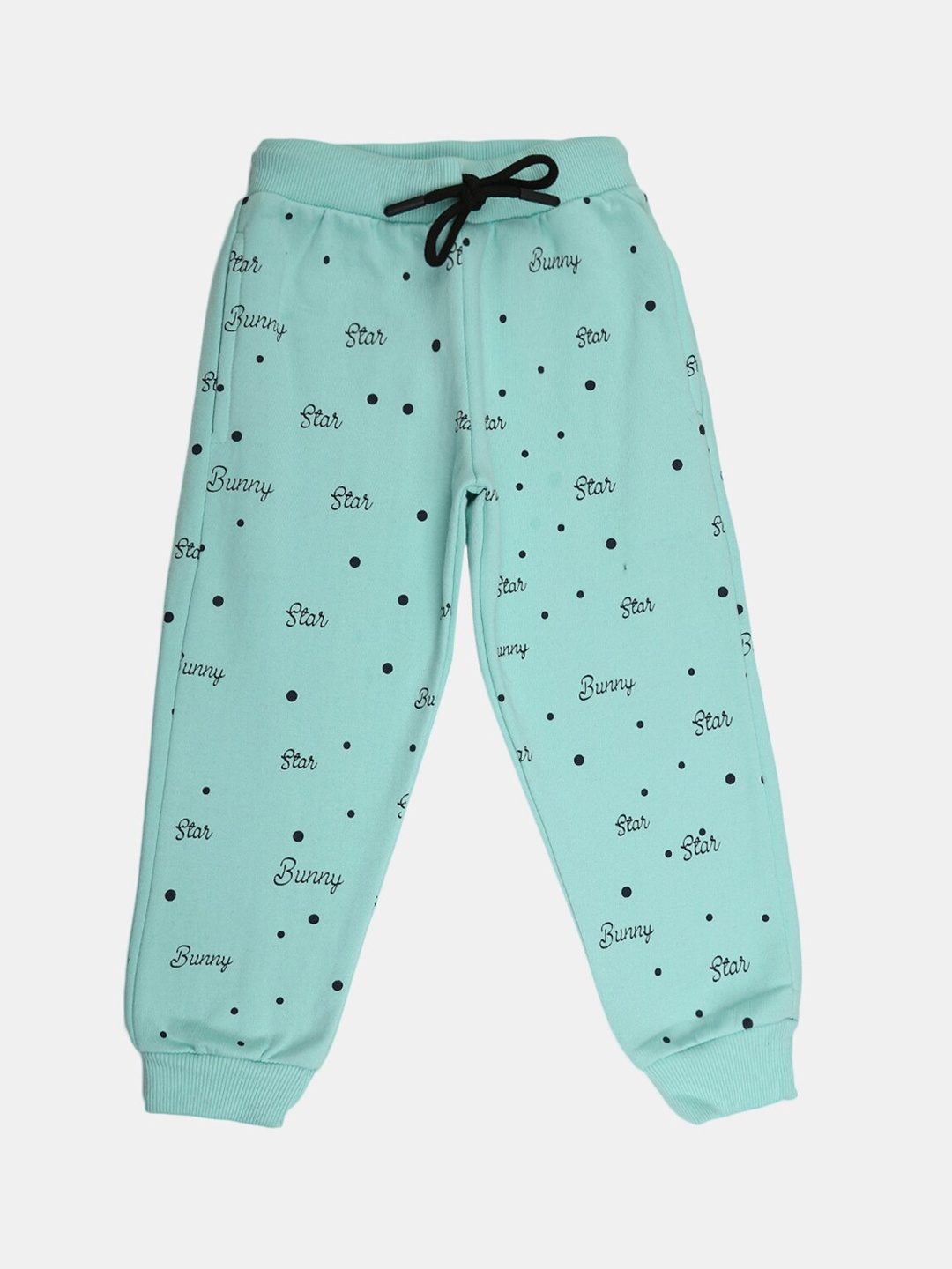

V-Mart Girls Blue Printed Fleece Joggers Lounge Pants