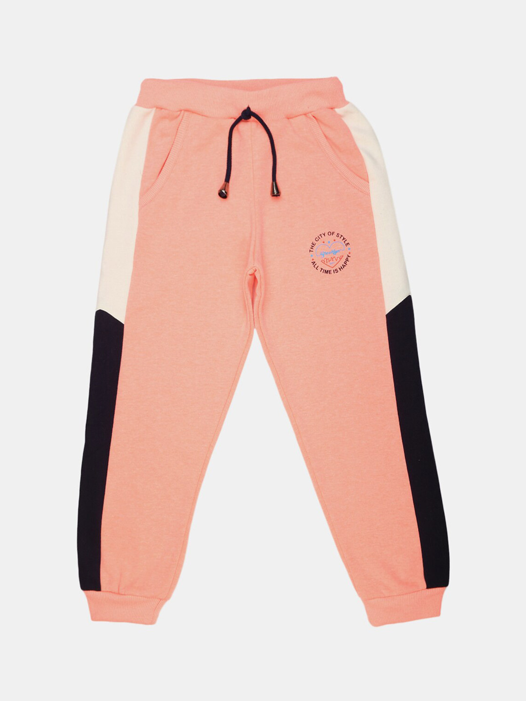 

V-Mart Girls Orange Solid Fleece Lounge Pants