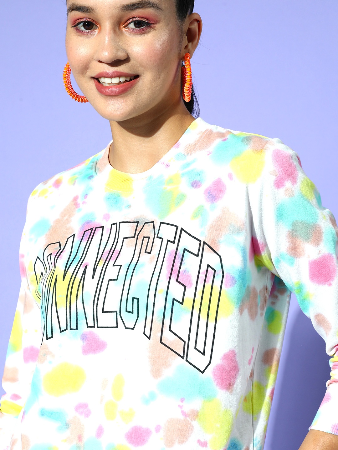 

SASSAFRAS Women Pink Printed Sweatshirt