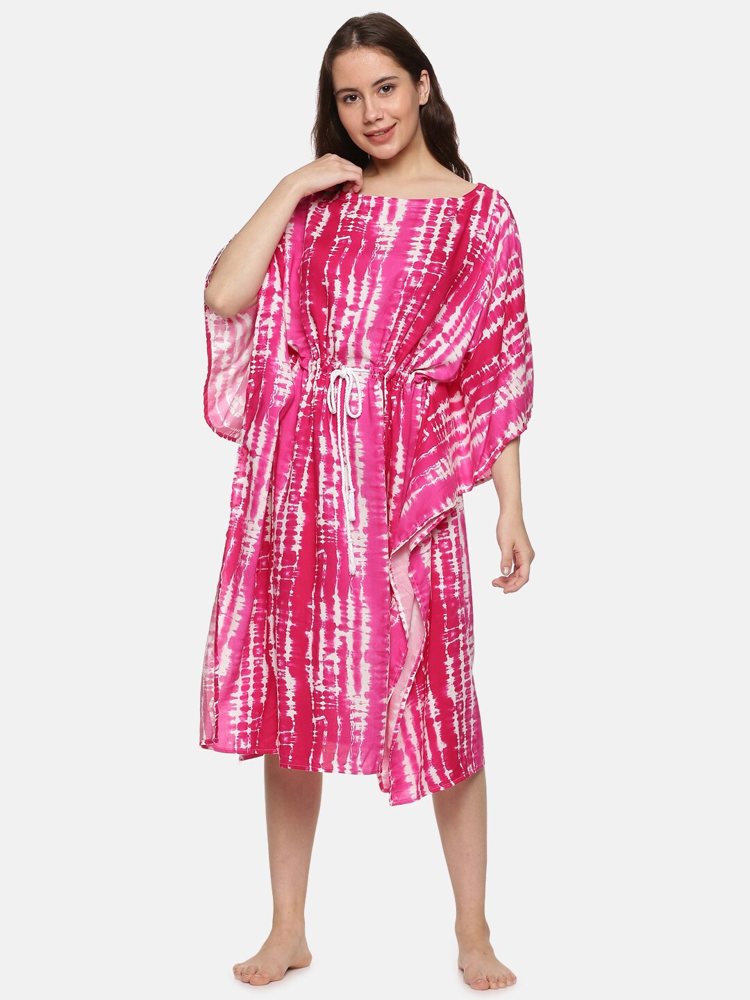 

DON VINO Printed Pure Cotton Nightdress, Pink