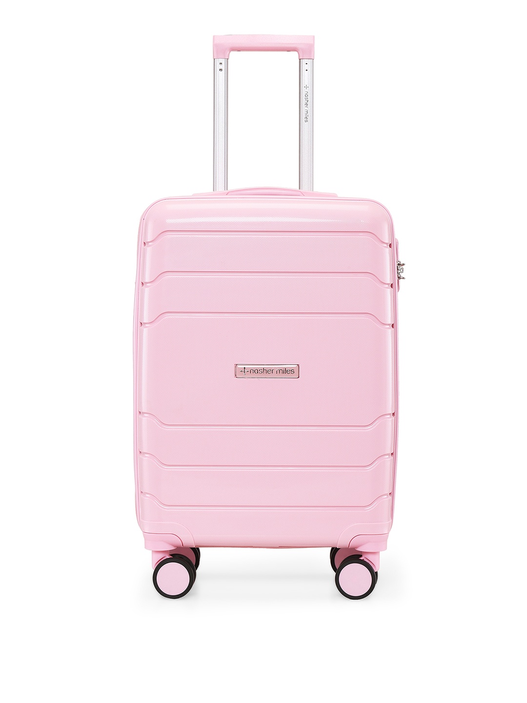 

Nasher Miles Lisbon Textured Hard-Sided Small Trolley Bag - 45.0 L, Pink