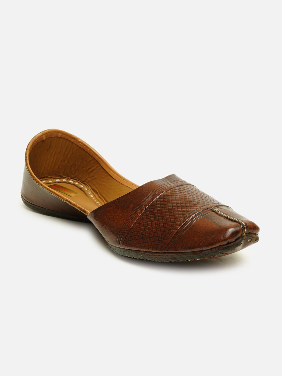 

Ta Chic Men Brown Textured Leather Mojaris