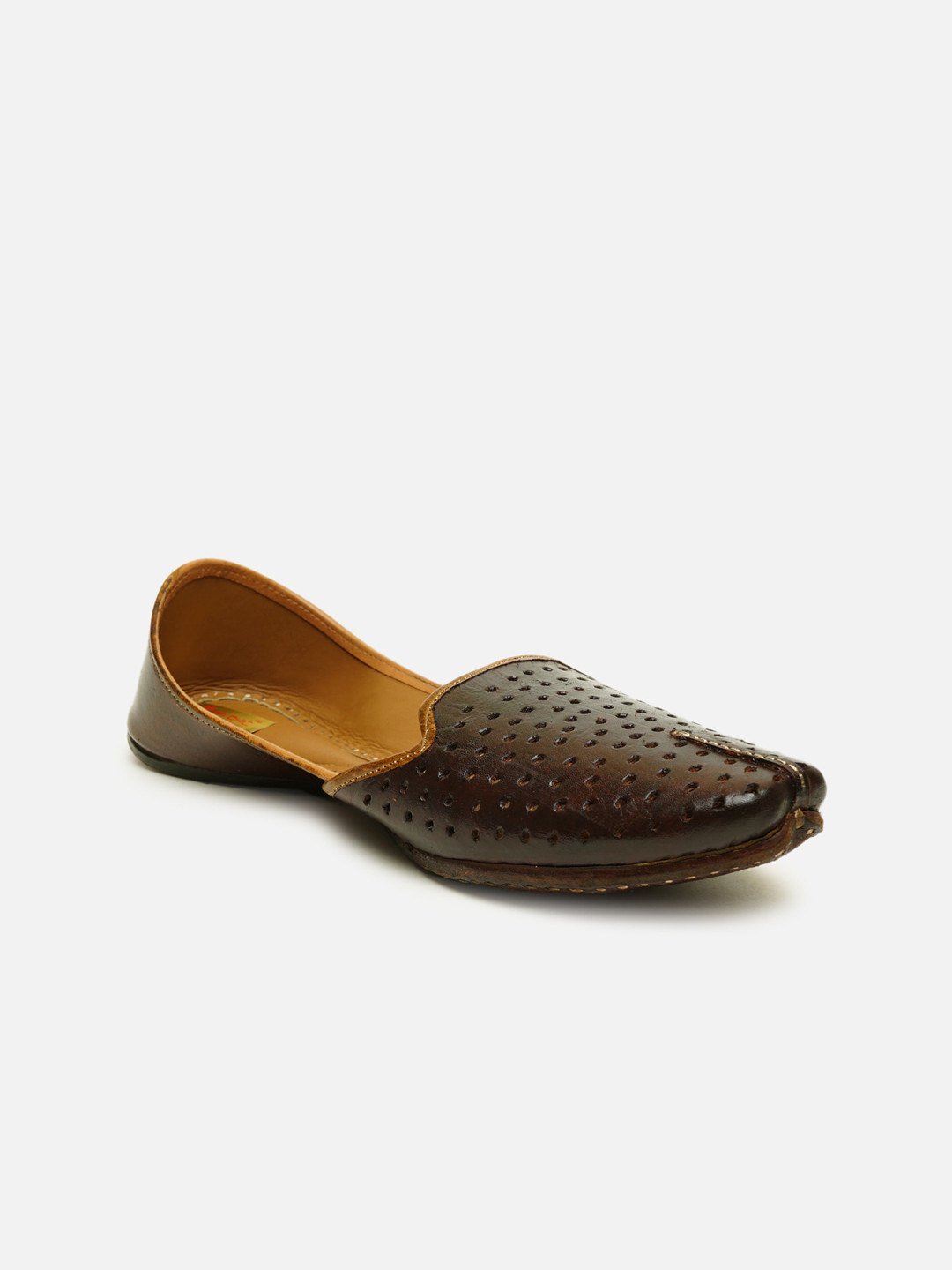 

Ta Chic Men Brown Textured Leather Mojaris