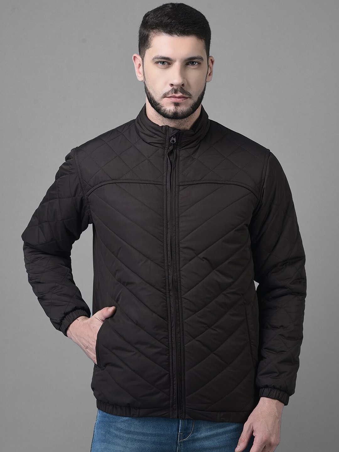 

Canary London Men Coffee Brown Lightweight Quilted Jacket