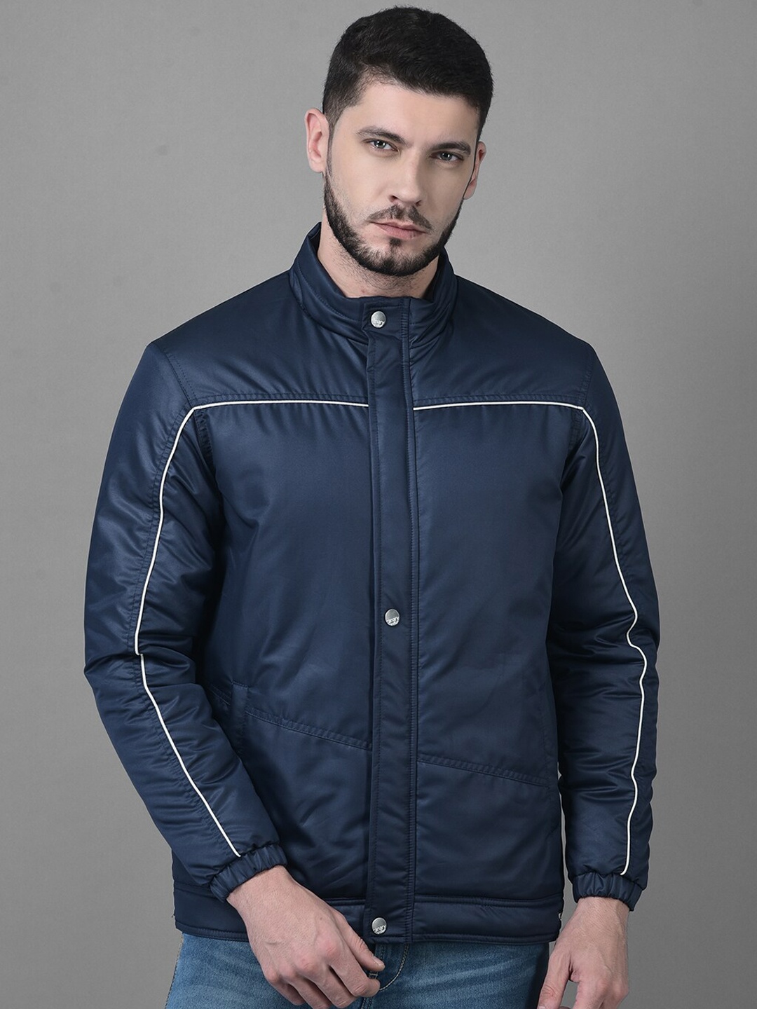 

Canary London Men Navy Blue Lightweight Padded Jacket