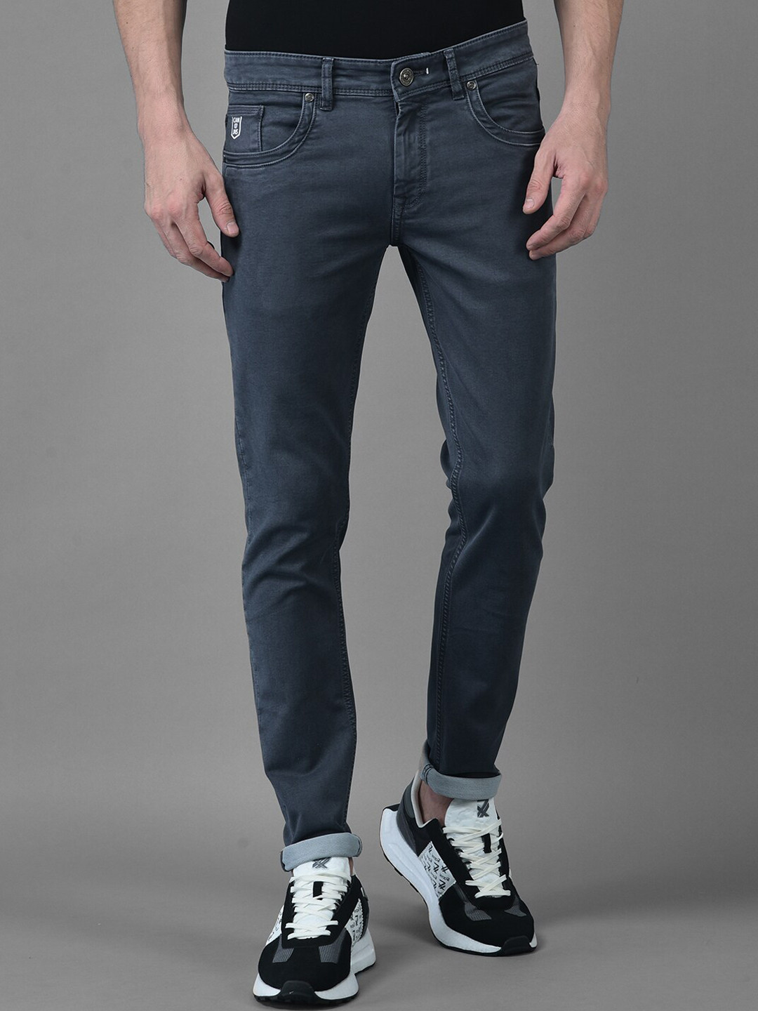 

Canary London Men Grey Smart Skinny Fit Stretchable Jeans