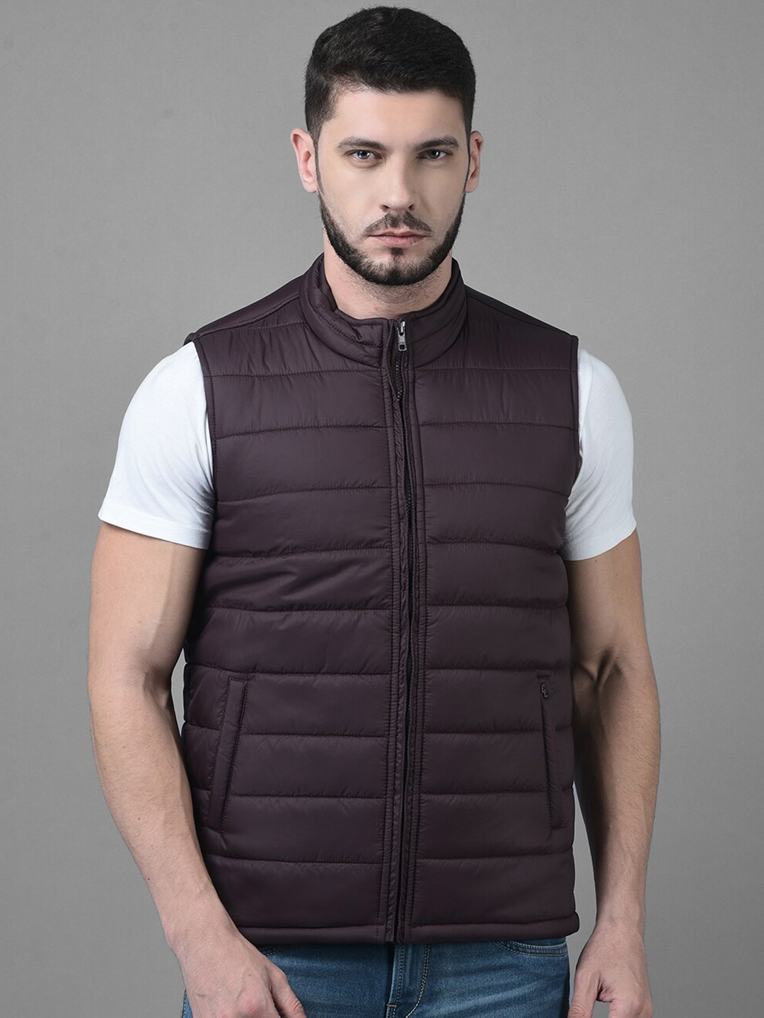 

Canary London Men Burgundy Lightweight Padded Jacket