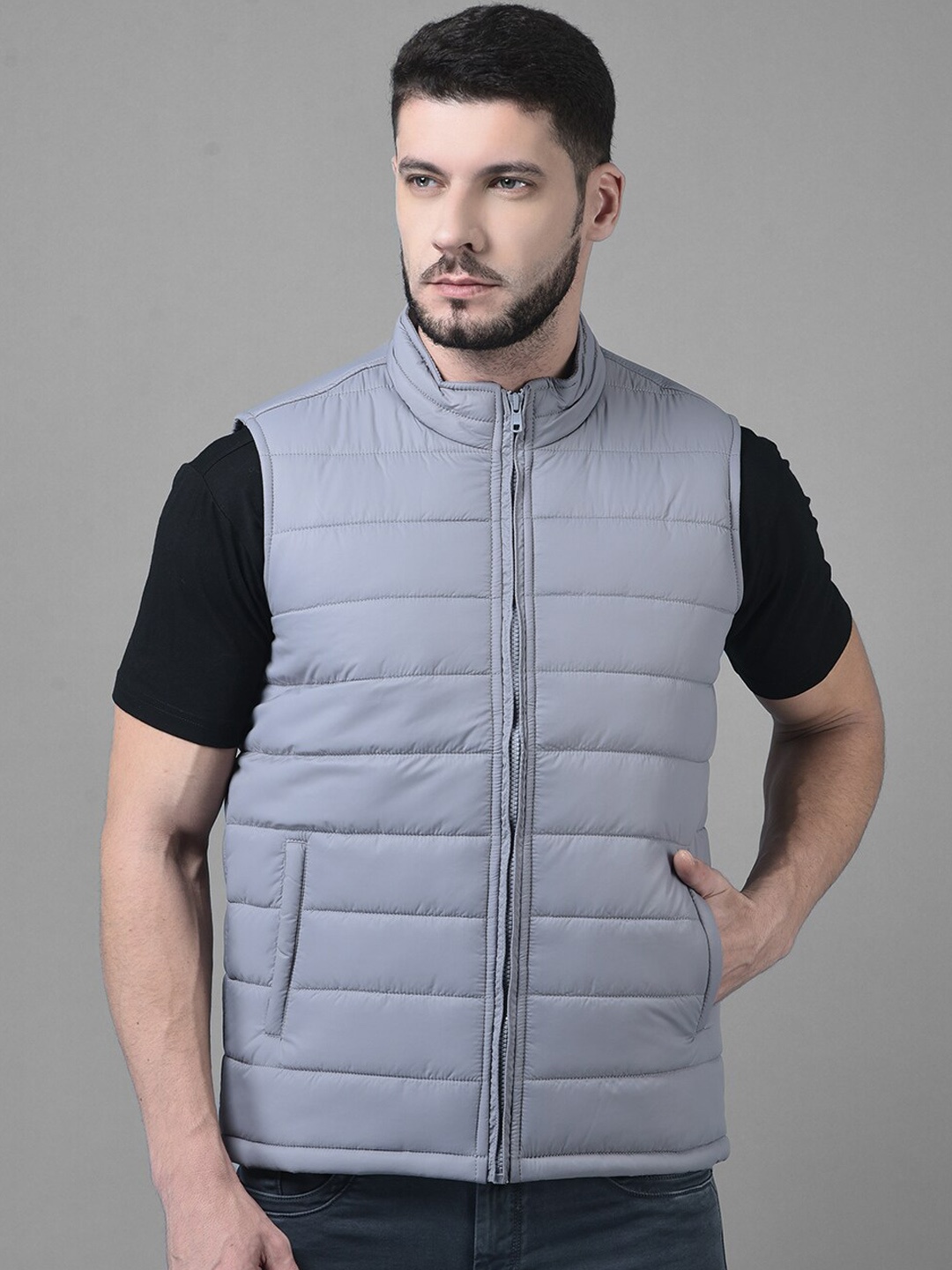 

Canary London Men Grey Lightweight Padded Jacket