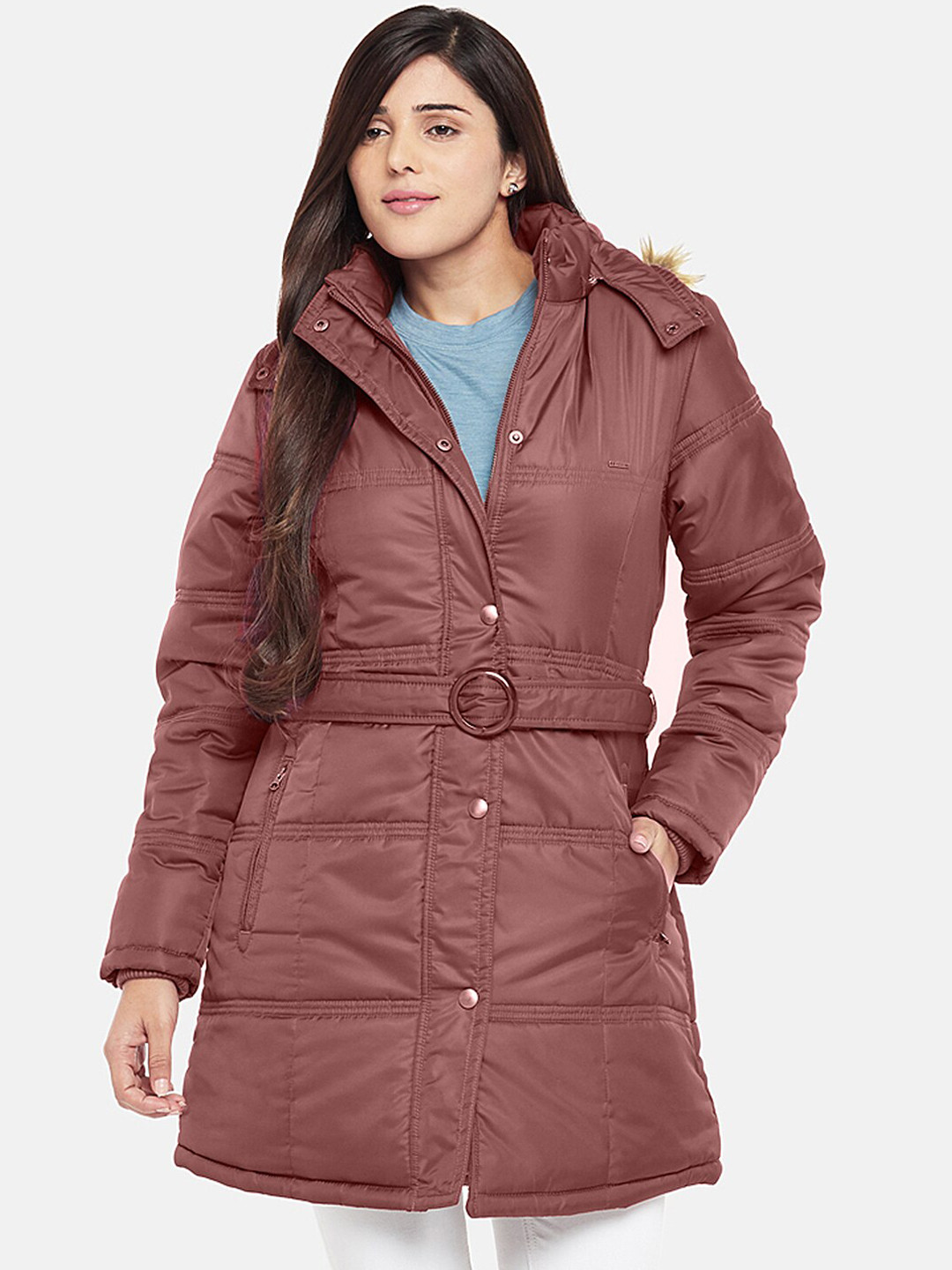 

Kosha Women Burgundy Waterproof Insulated Warm Parka Jacket