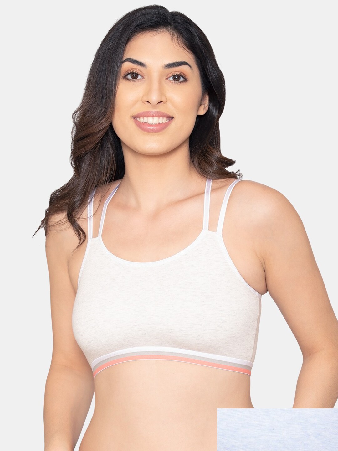 

Kalyani Pack Of 3 Non Padded Cotton Beginners Bra, White