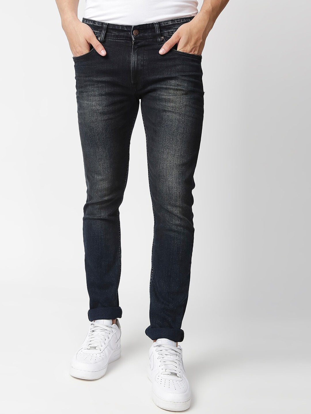 

Pepe Jeans Men Blue Slim Fit Heavy Fade Stretchable Jeans