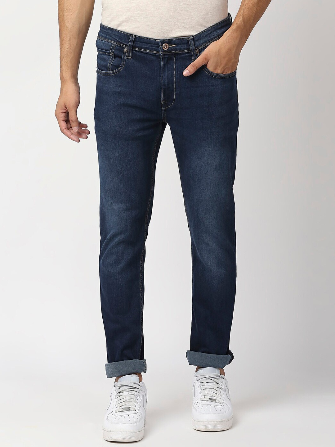 

Pepe Jeans Men Blue Light Fade Slim Fit Cotton Stretchable Jeans