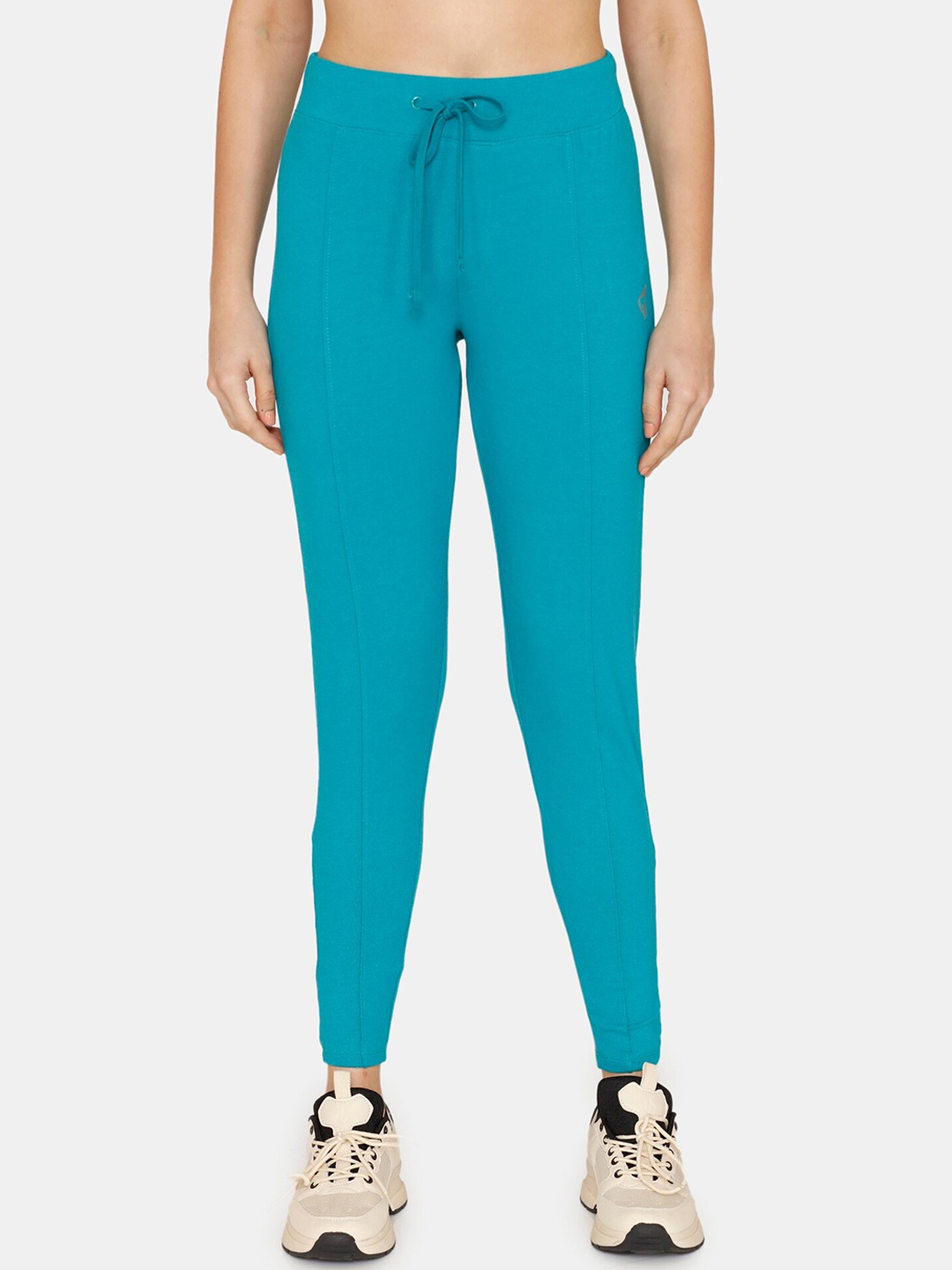 

Zelocity by Zivame Women Solid Mid Rise Tights, Blue