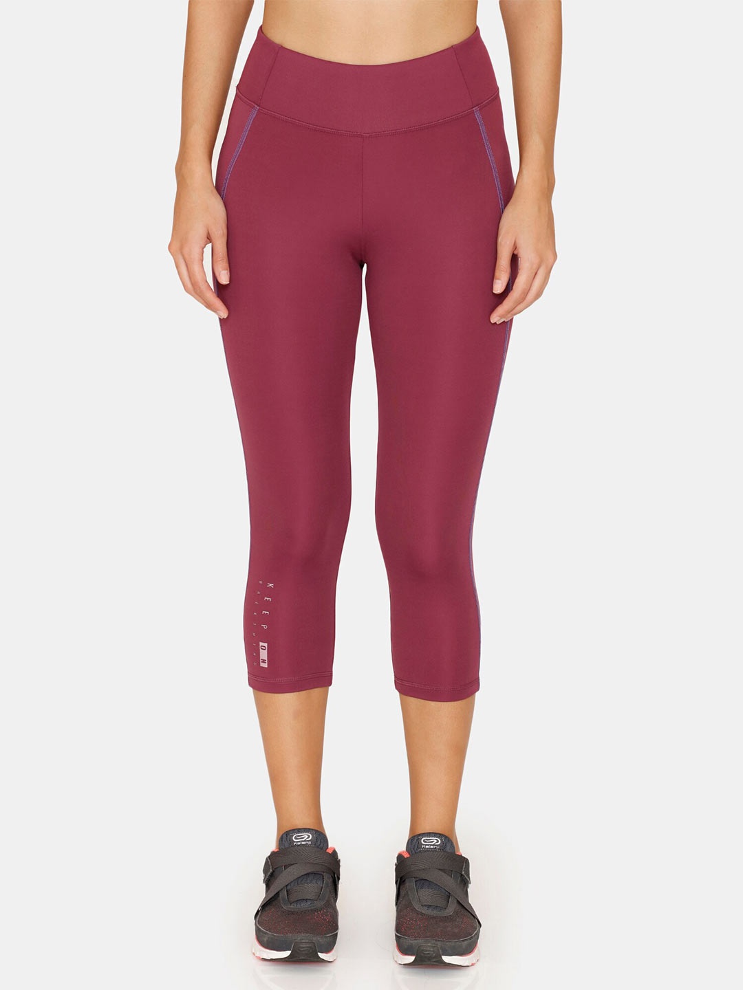 

Zelocity by Zivame Women Purple Skinny Fit Capris