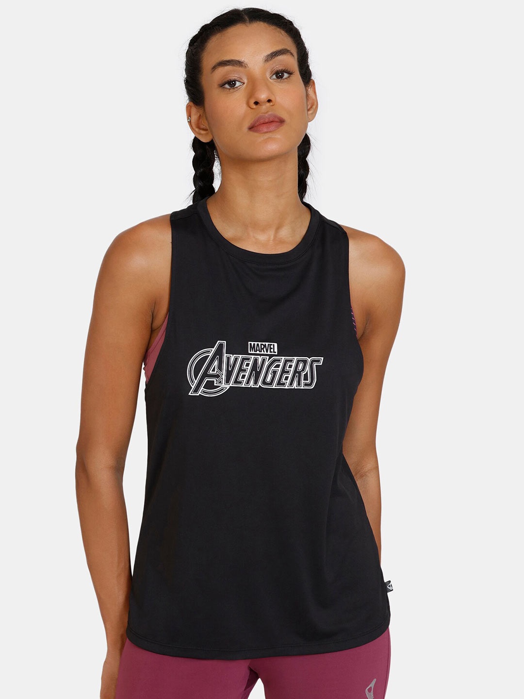 

Zelocity by Zivame Black Print Tank Top