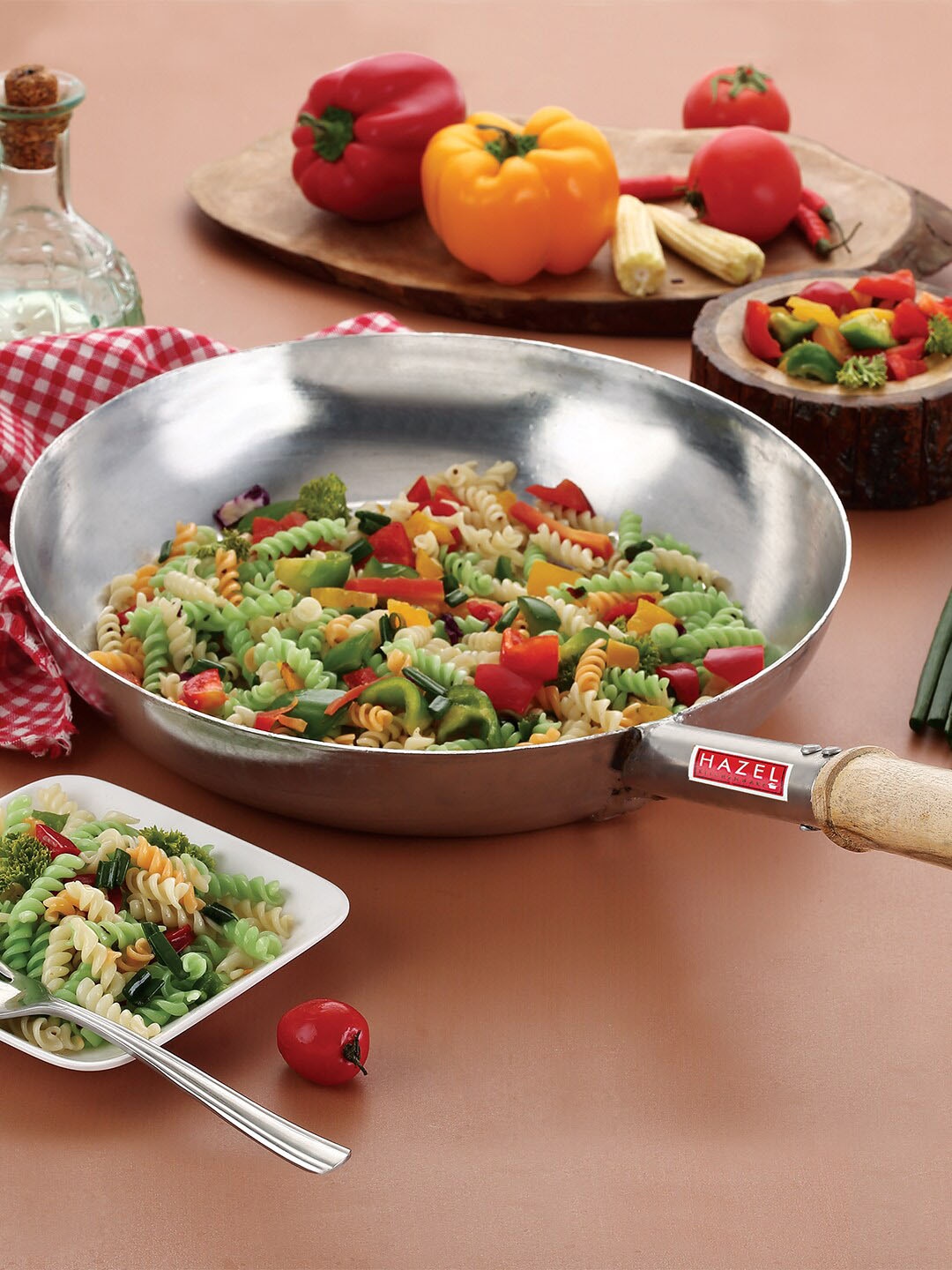 

HAZEL Silver-Toned Stainless Steel Fry Pan Tava 2.8 L