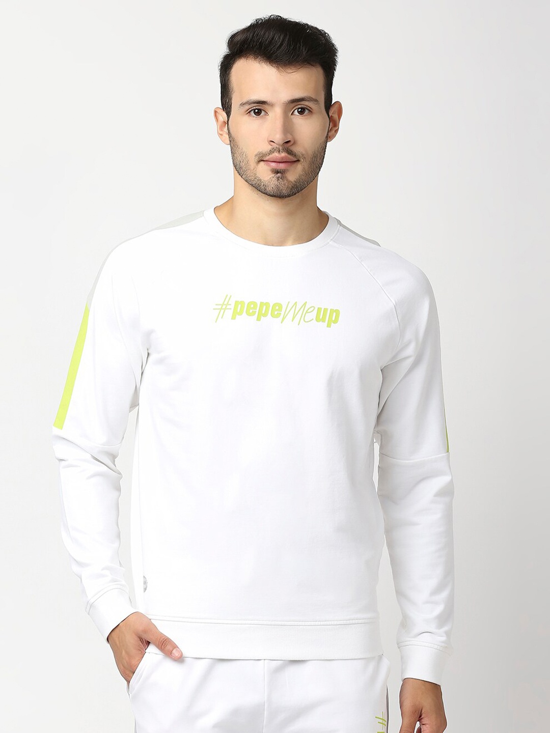 

Pepe Jeans Men White Typography Printed Cotton Sweatshirt