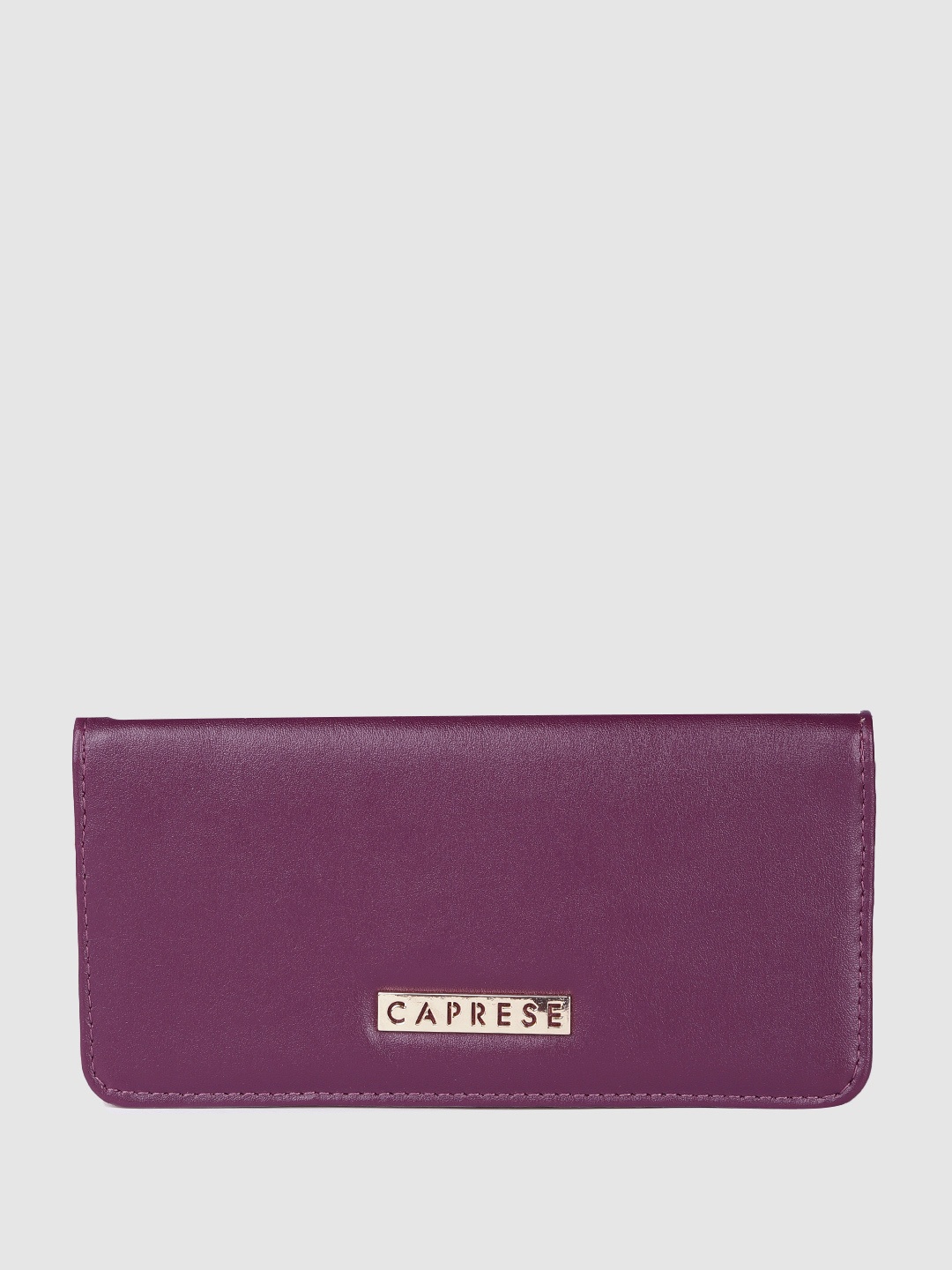 

Caprese Women Solid Two Fold Wallet, Purple