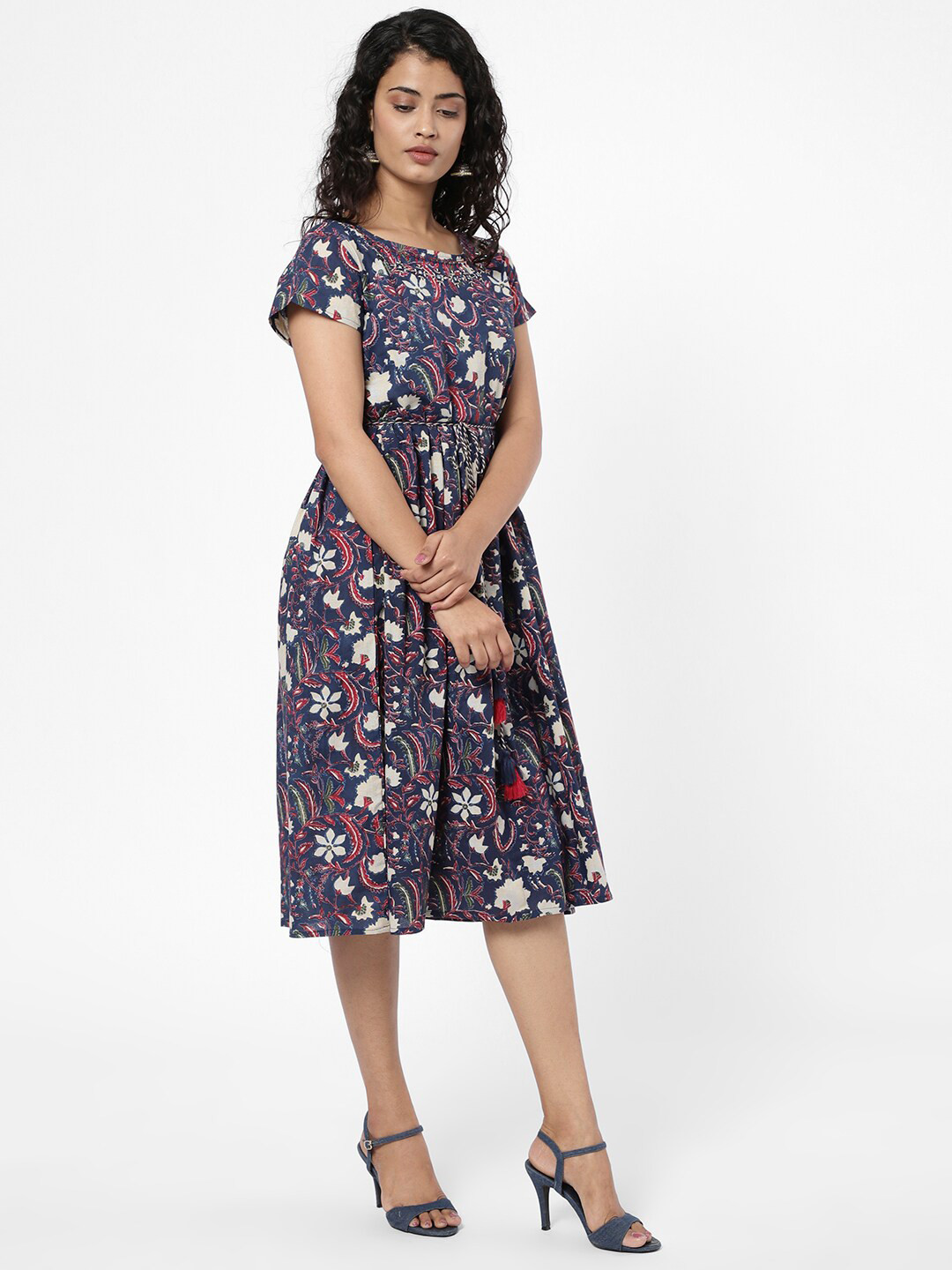 

R&B Women Maroon Floral Printed Kurta