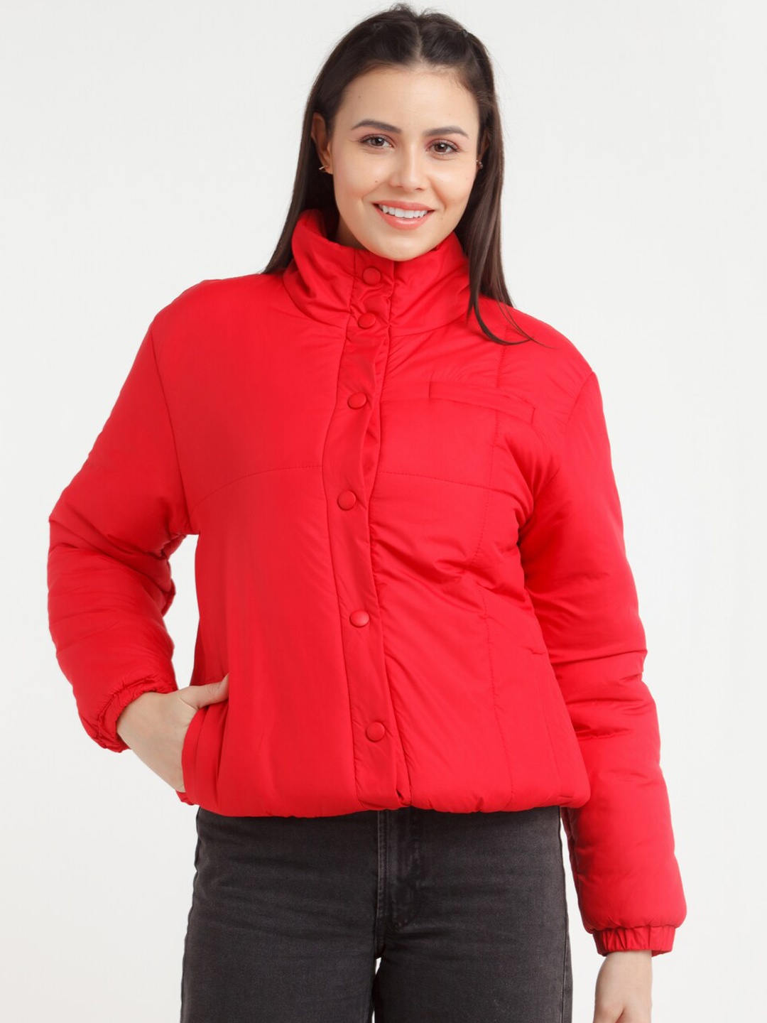 

Zink London Women Red Puffer Jacket
