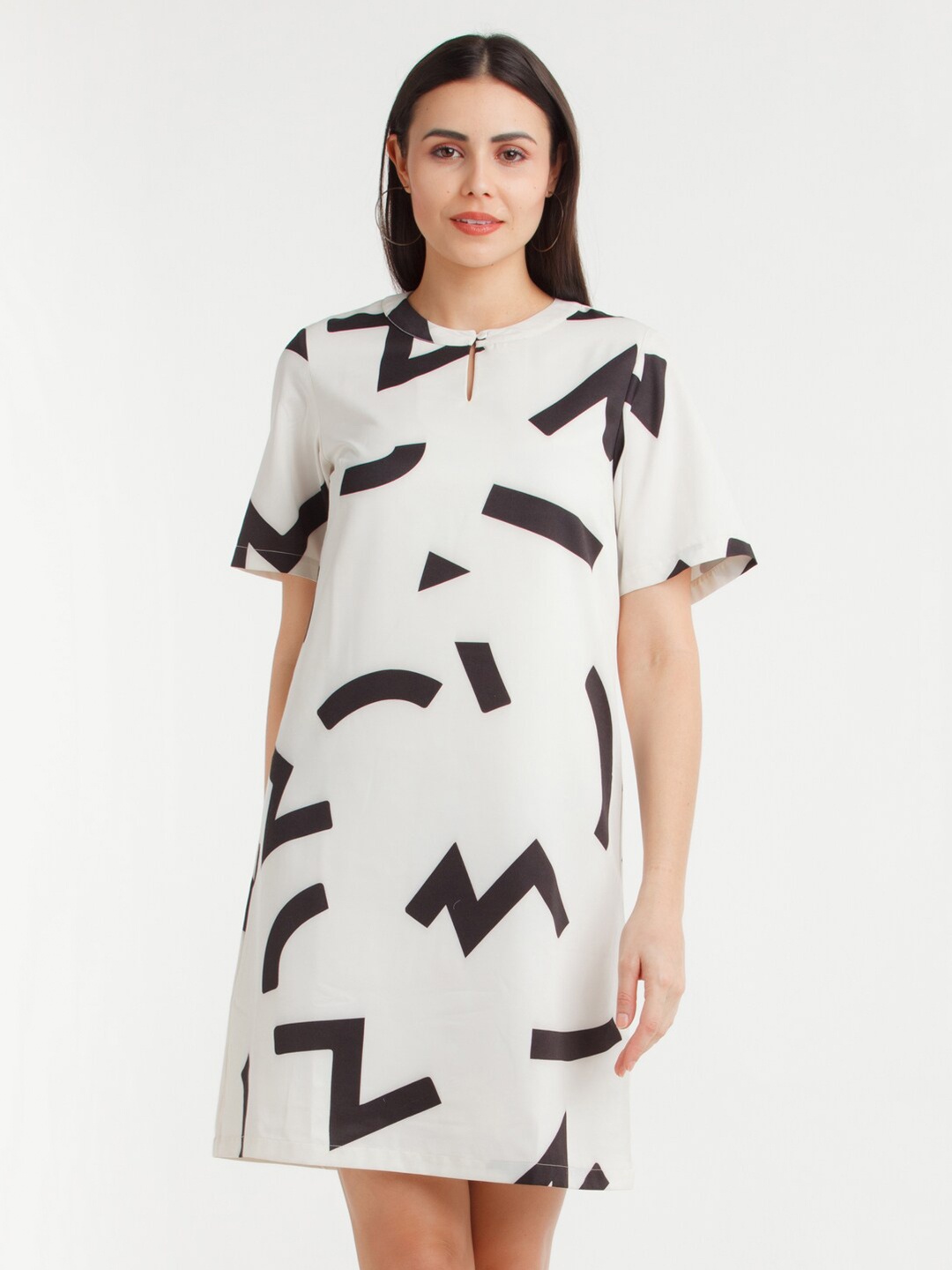 

Zink London White A-Line Dress
