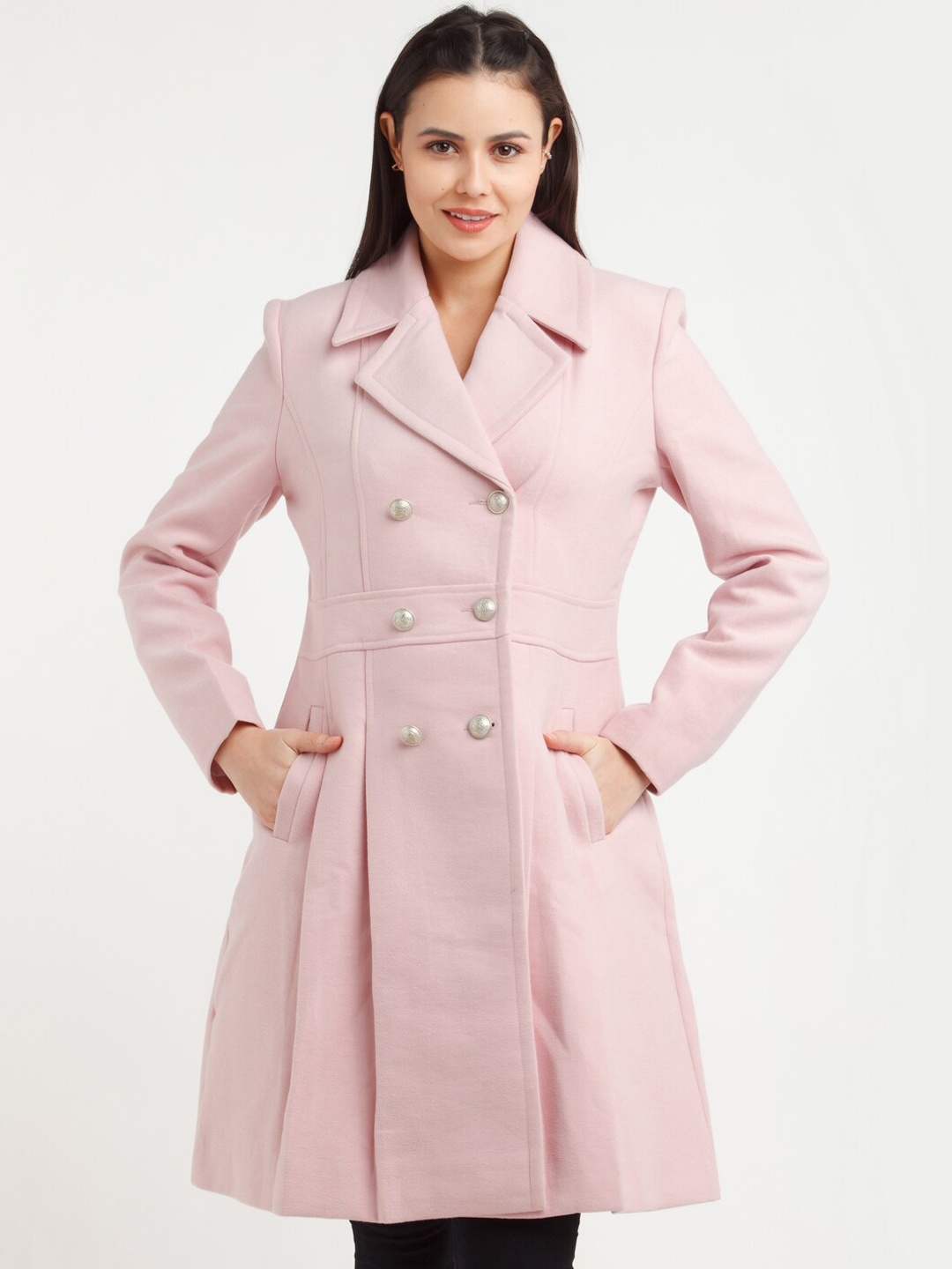 

Zink London Women Pink Longline Tailored Jacket