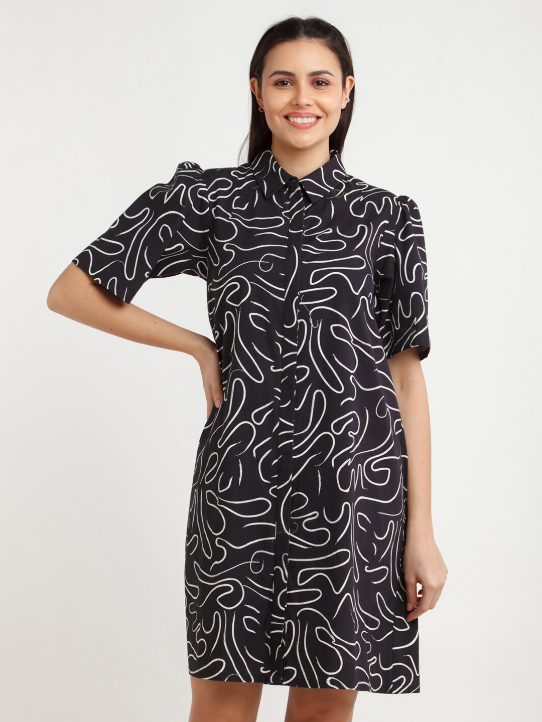 

Zink London Black Shirt Dress